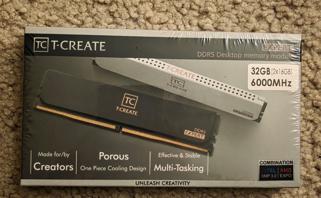 TEAMGROUP T-Create Expert 32GB (2 x 16GB) DDR5 6000MHz CL38-46-46