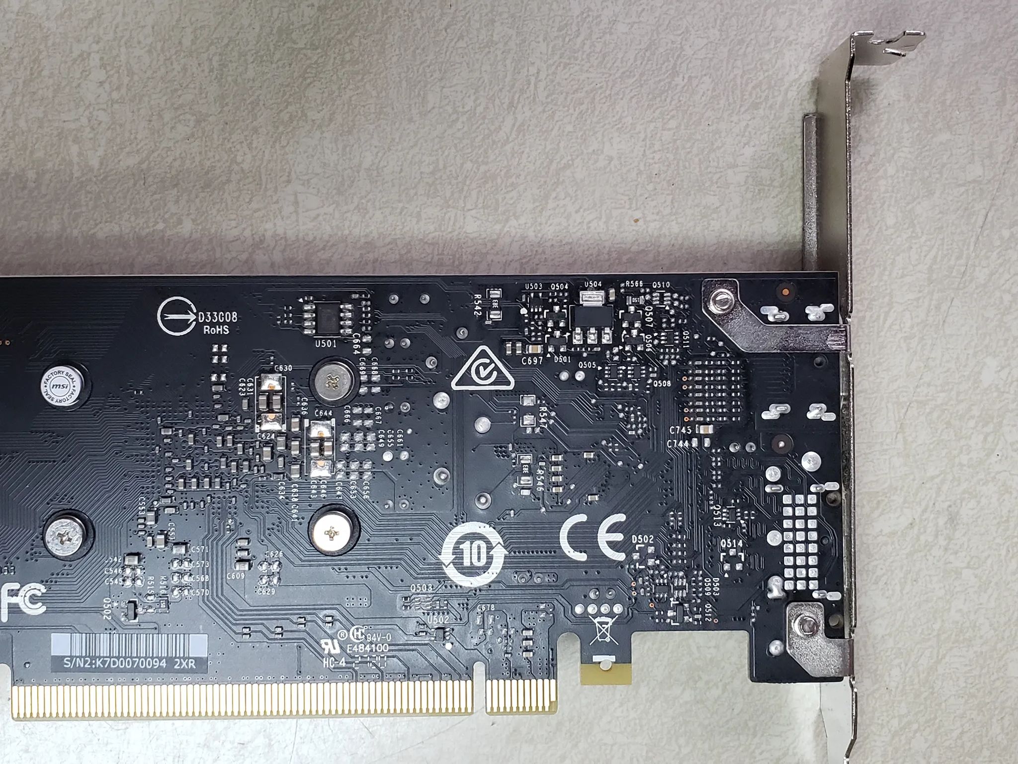 MSi GT1030 graphics card