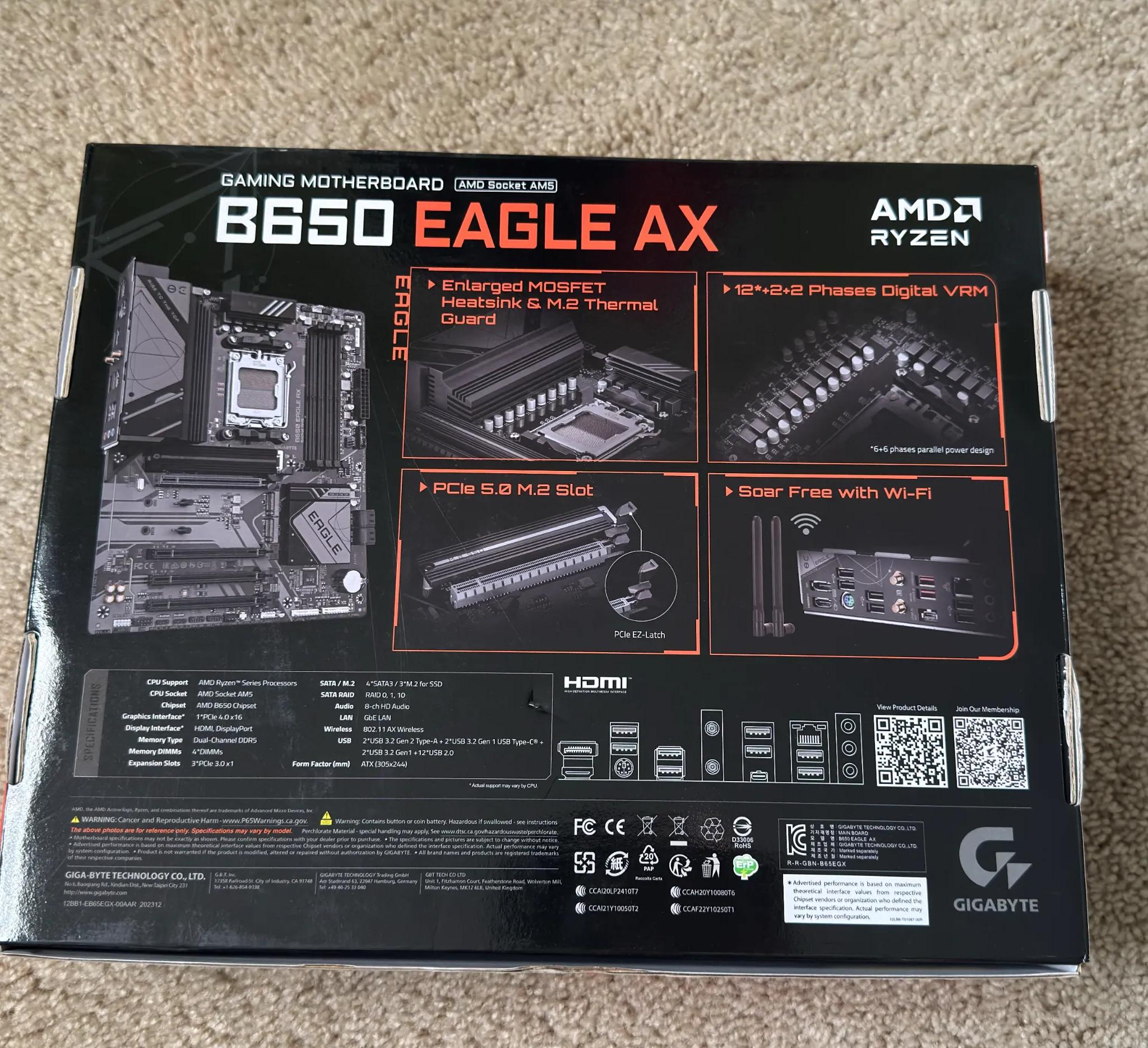 Brand New GIGABYTE B650 EAGLE AX AM5