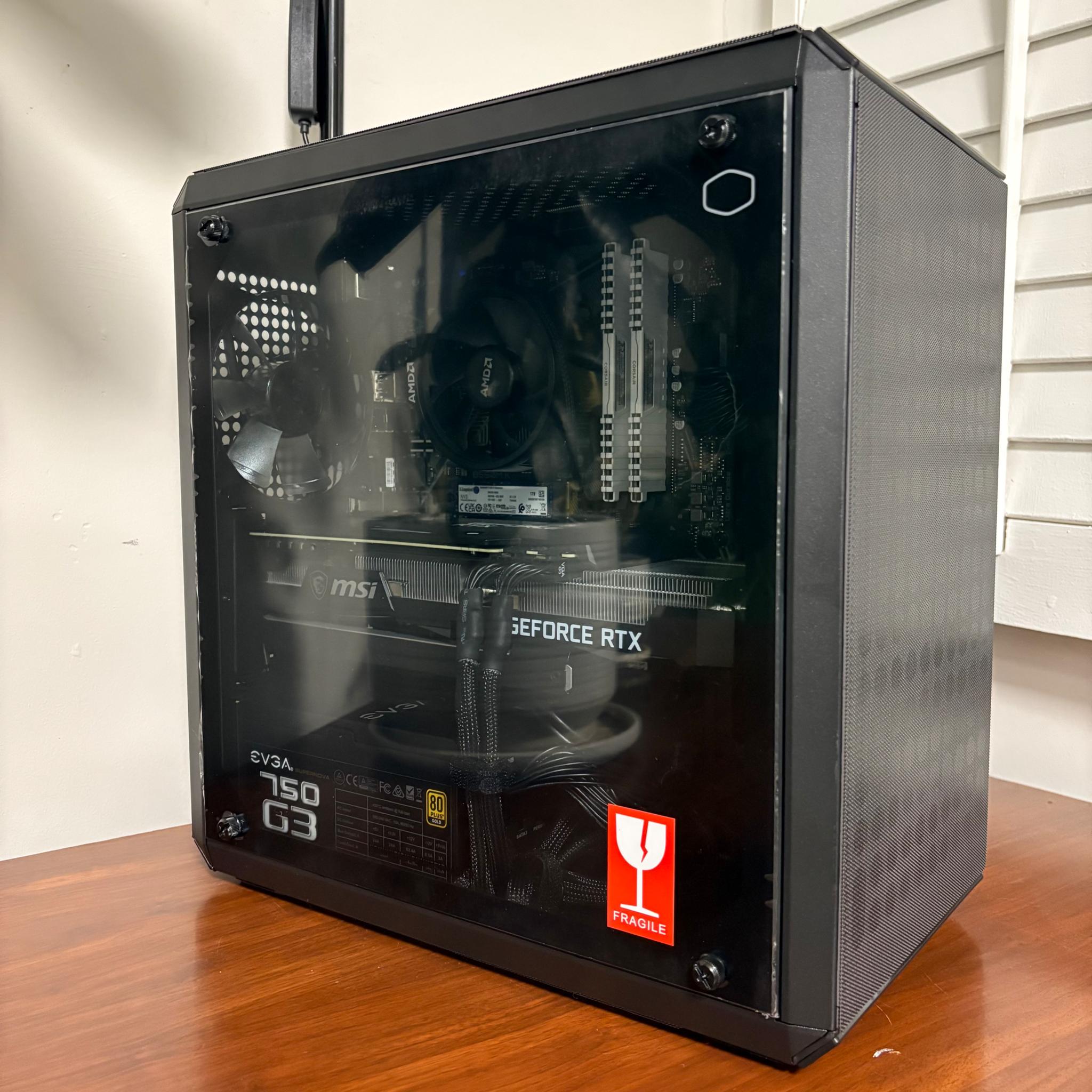 RTX 3070 | Ryzen 5 3600 | 16GB DDR4 | 1 TB SSD | 750W PSU | 3x 120mm Fan | mATX Case