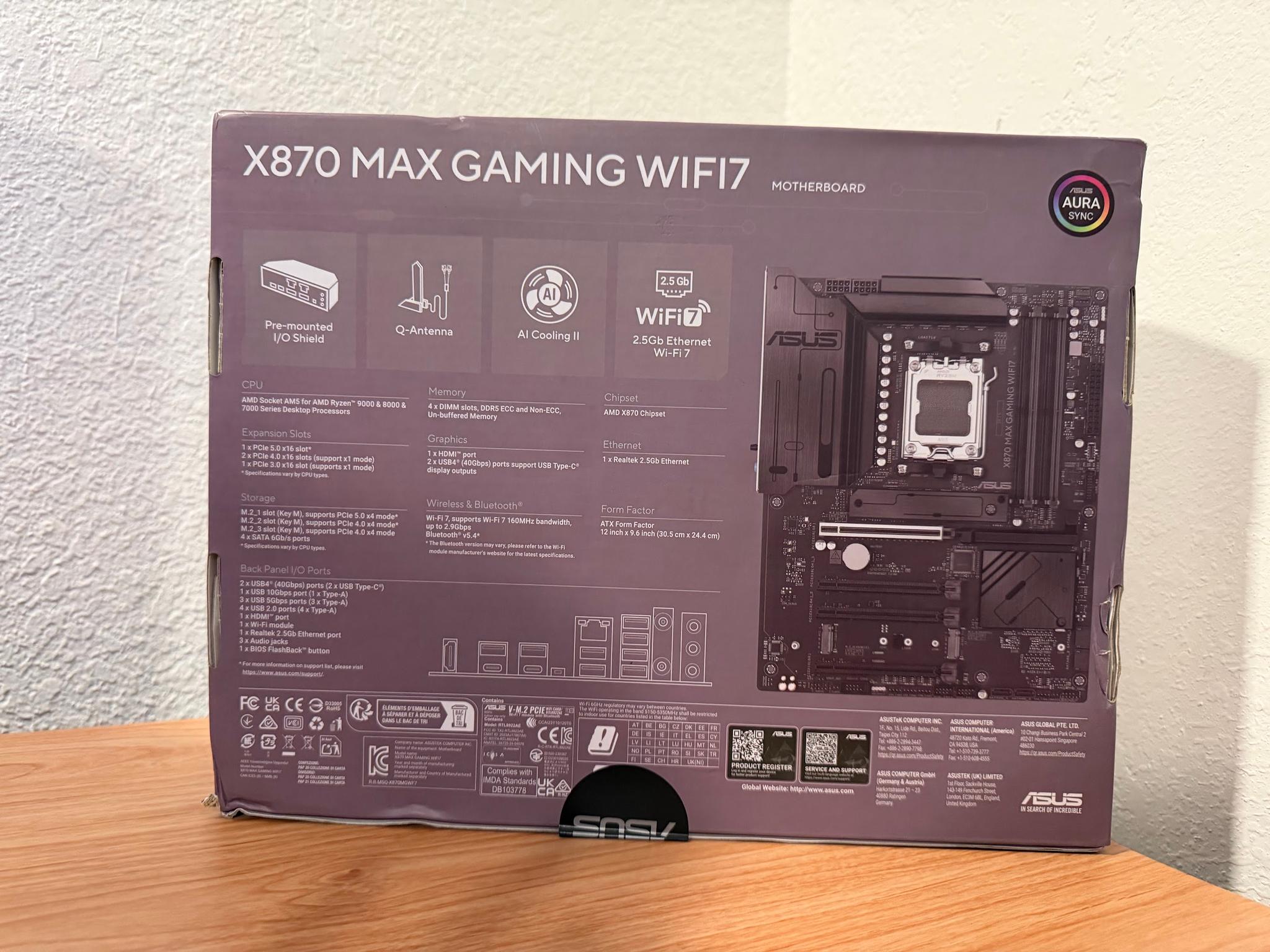 ASUS PRIME X870-P WIFI AMD AM5 X870 ATX motherboard
