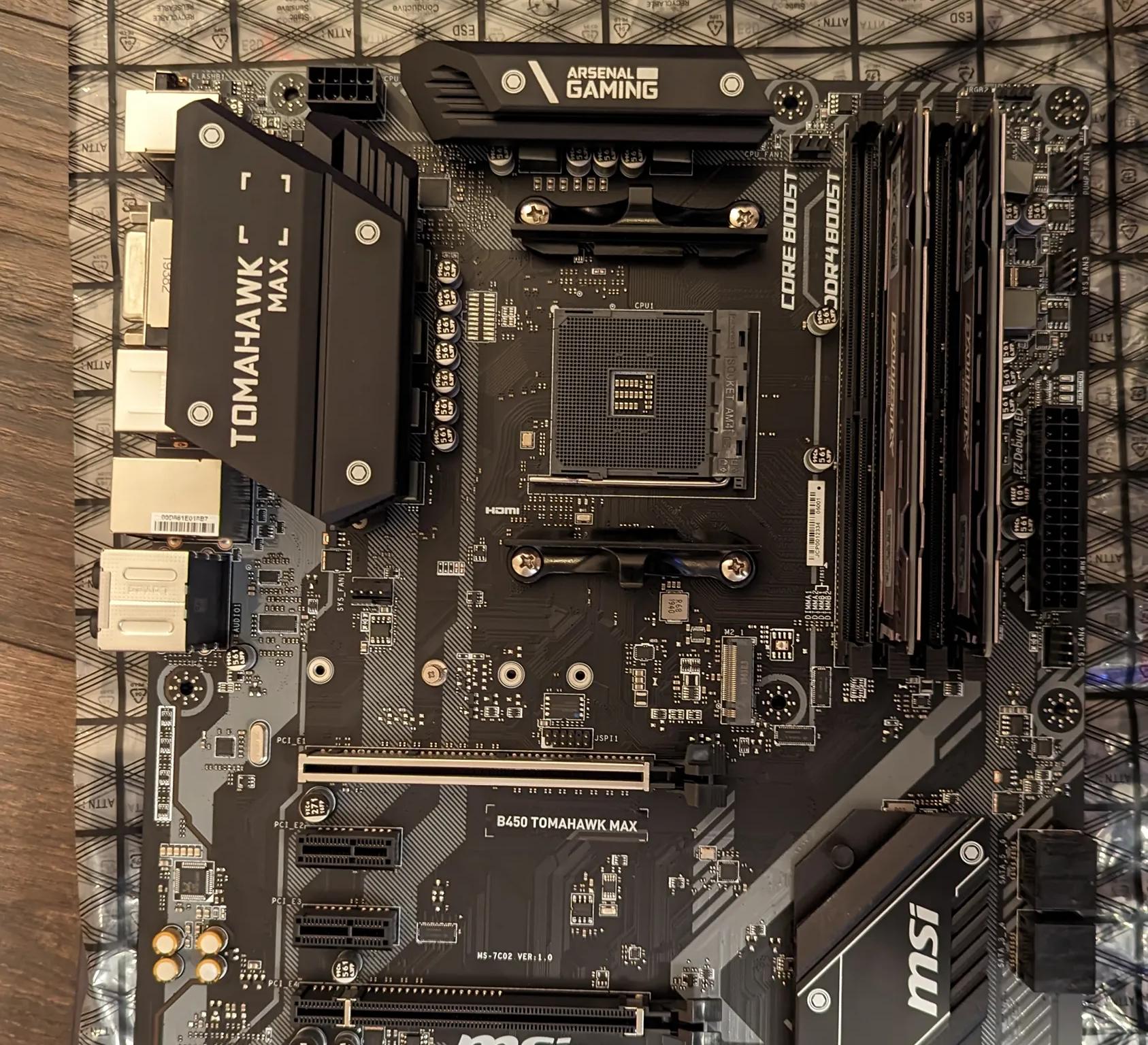 Ryzen 5 1600AF/MSI B450 Tomahawk Max And Memory Motherboard Combo!