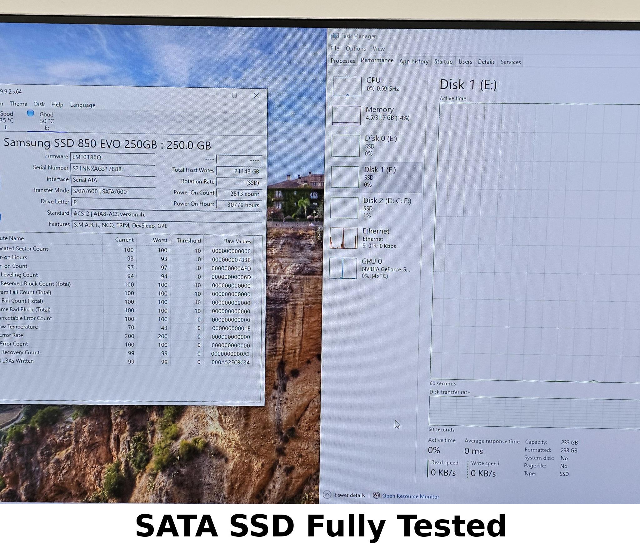 250GB 2.5" SATA SSD Samsung 850 EVO