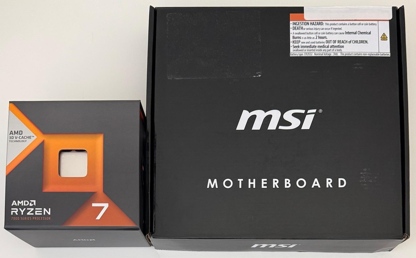 AMD Ryzen 7 7800X3D CPU + MSI PRO B850M-VC WIFI6E Socket AM5 B850 Micro-ATX Motherboard Combo