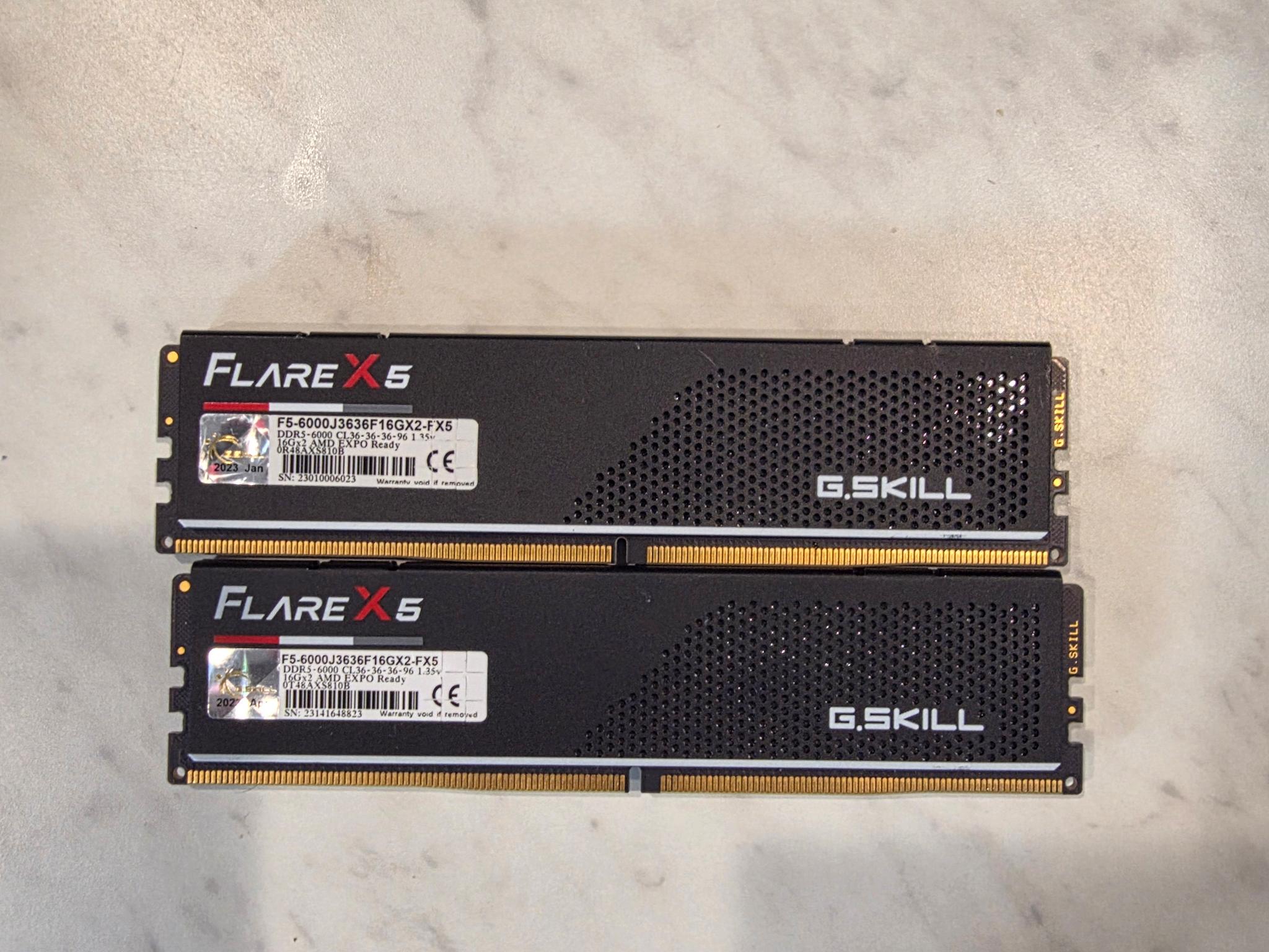 32gb G skill flare x ddr5 6000mhz