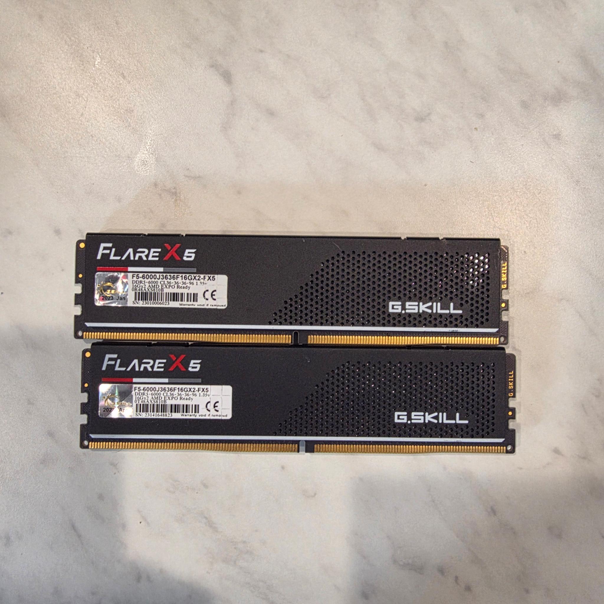 32gb G skill flare x ddr5 6000mhz