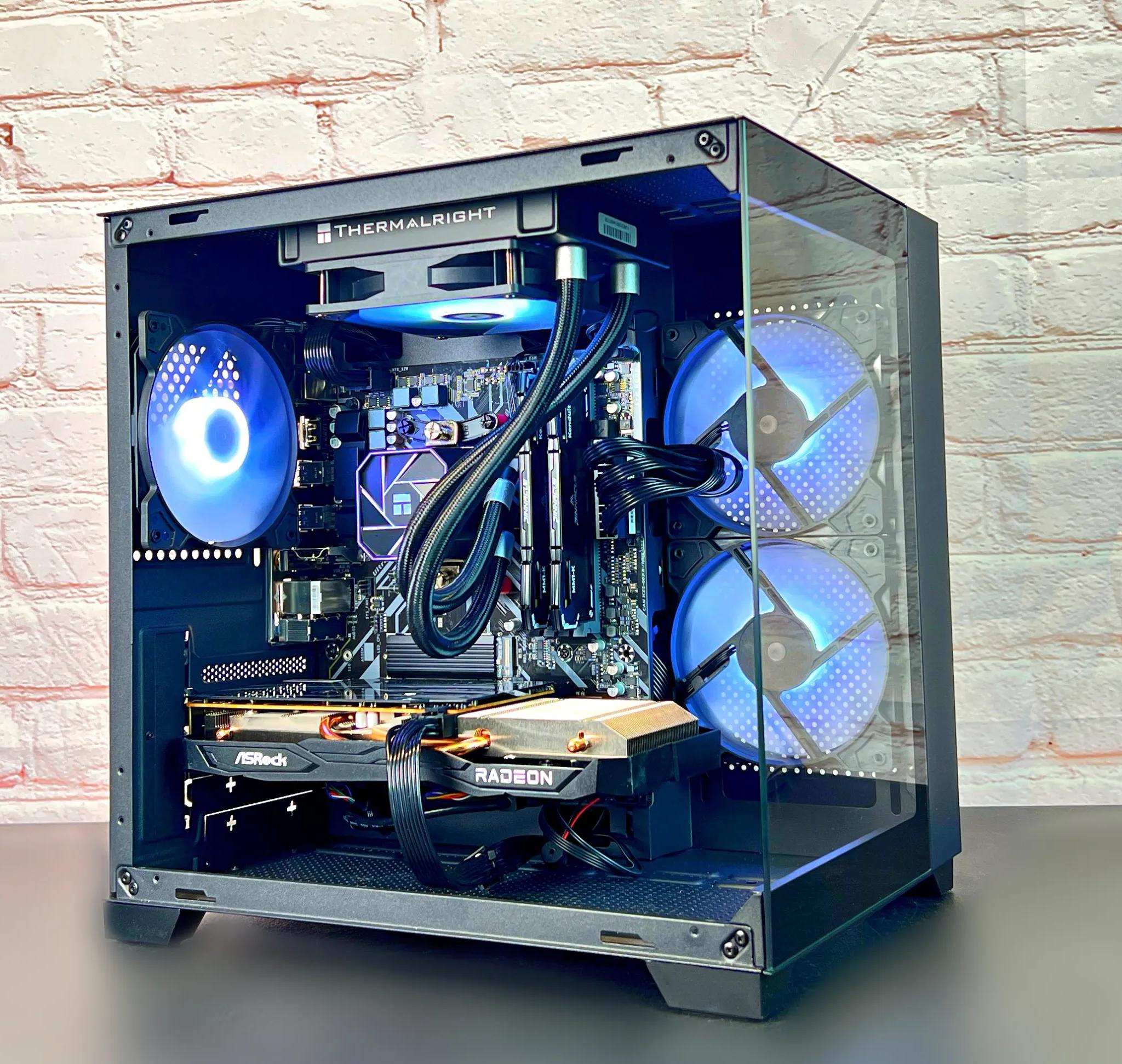 Liquid Cooled Ryzen 5 3600 RX 6600 16GB RAM 1TB M.2 Gaming/Streaming PC