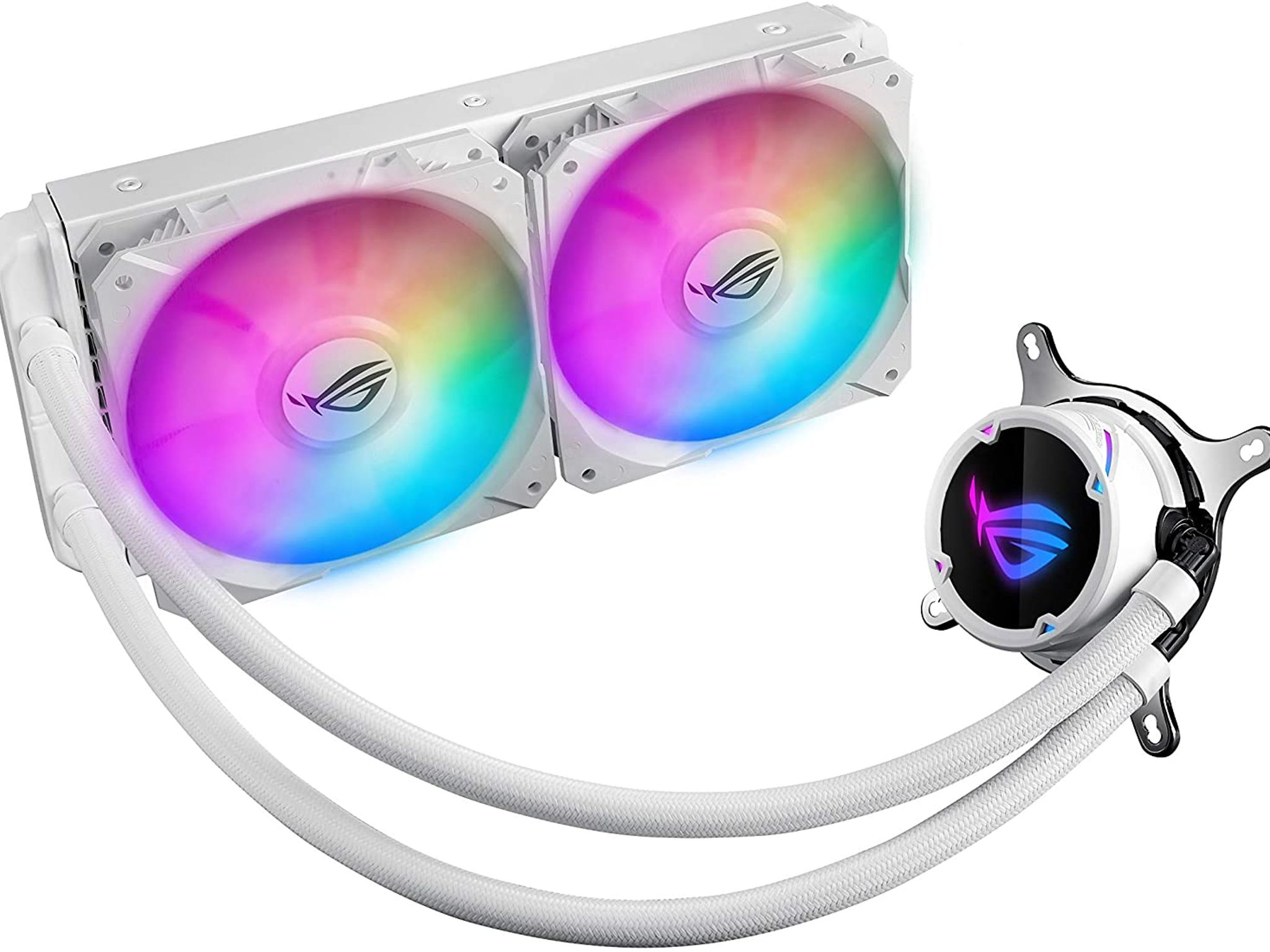 ASUS ROG Strix LC 240 RGB White Edition AIO Liquid CPU Cooler Aura Sync RGB