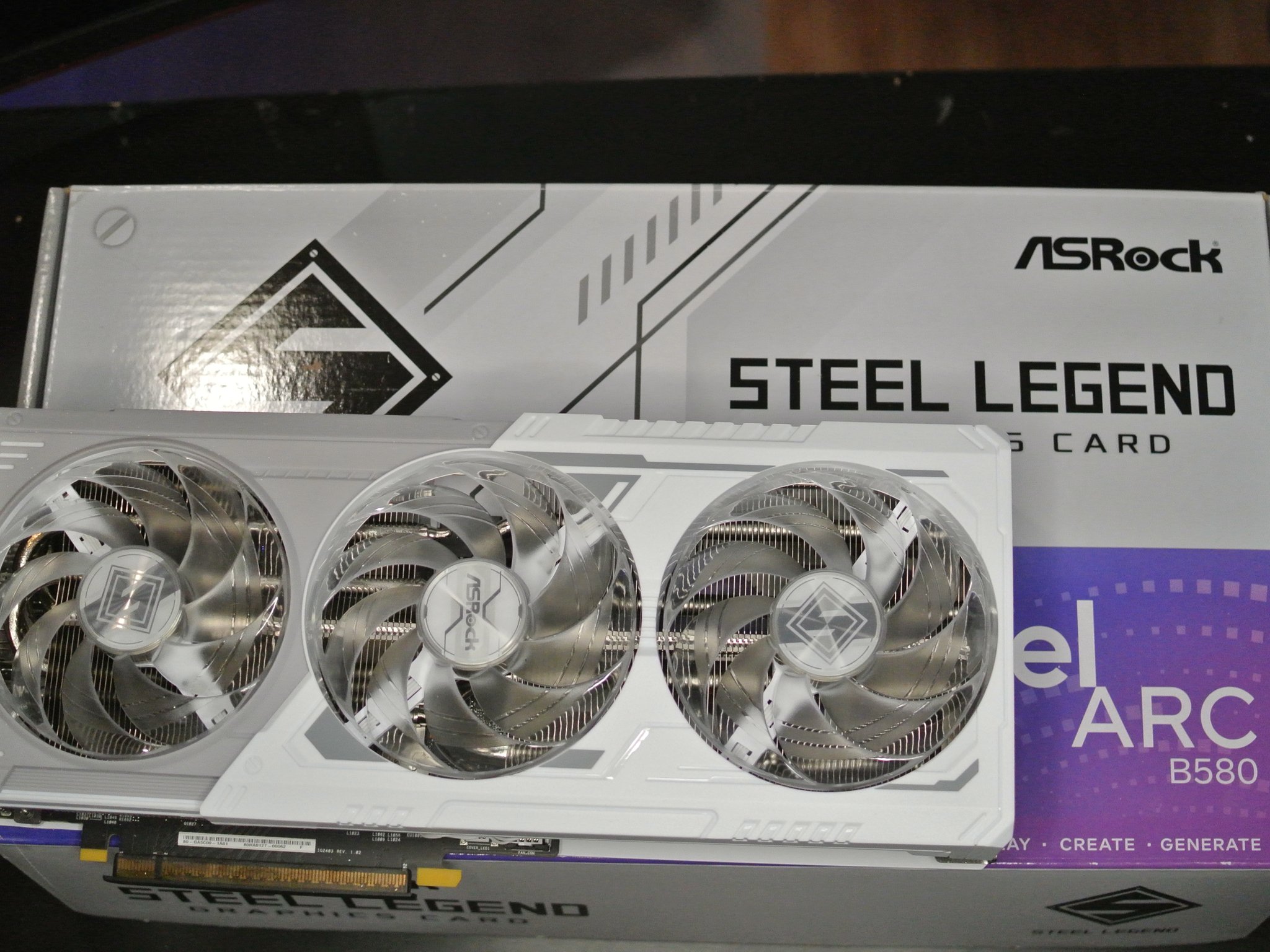 ASRock Steel Legend Intel Arc B580 12GB GDDR6 Graphics Card GPU