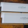 WHITE CRUCIAL DDR5 RAM 2X16 (32GB) 6400 MT/s ( LAST OF ITS KIND )