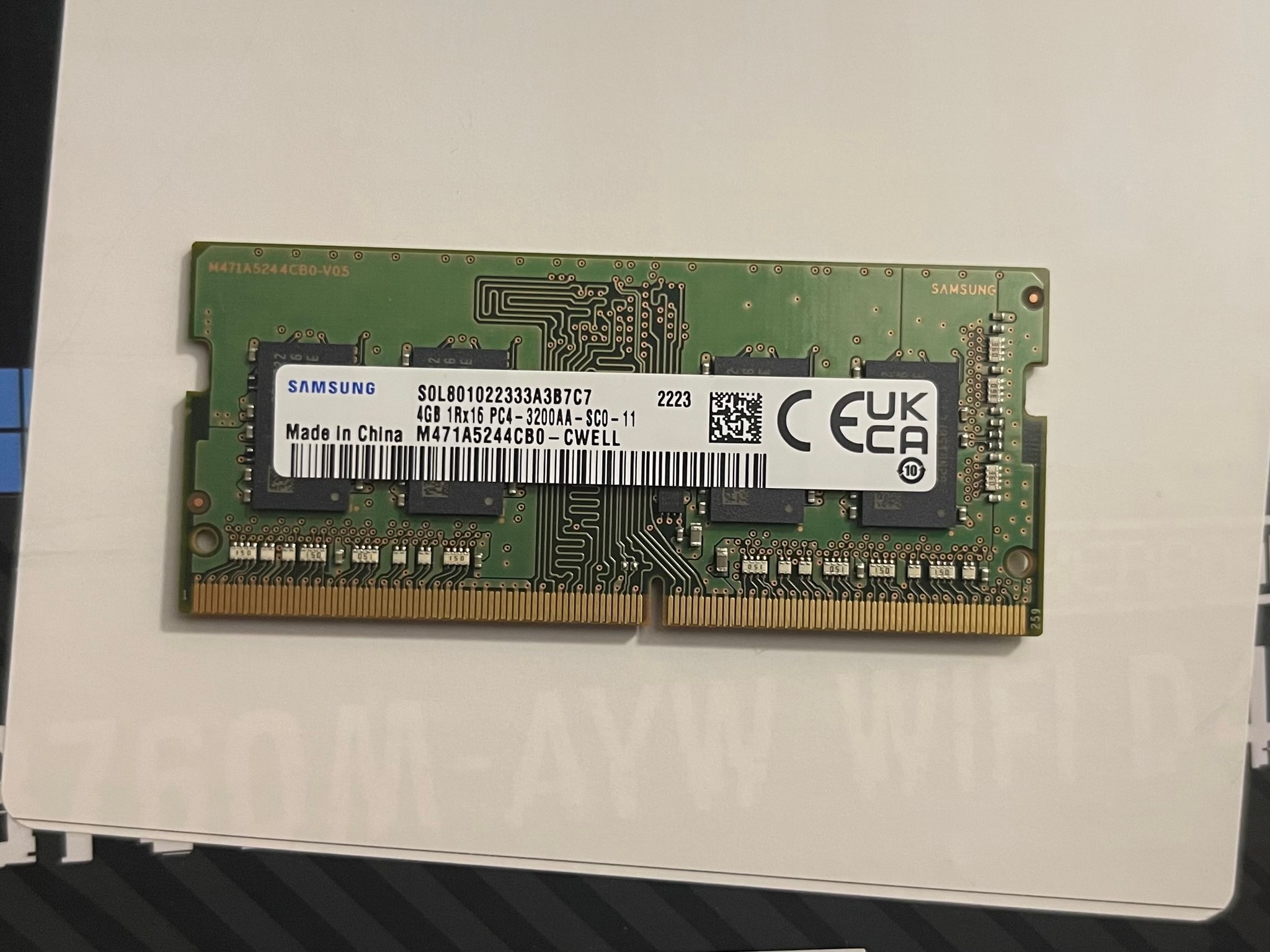 8Gb DDR4 SODIMM 3200mtz RAM
