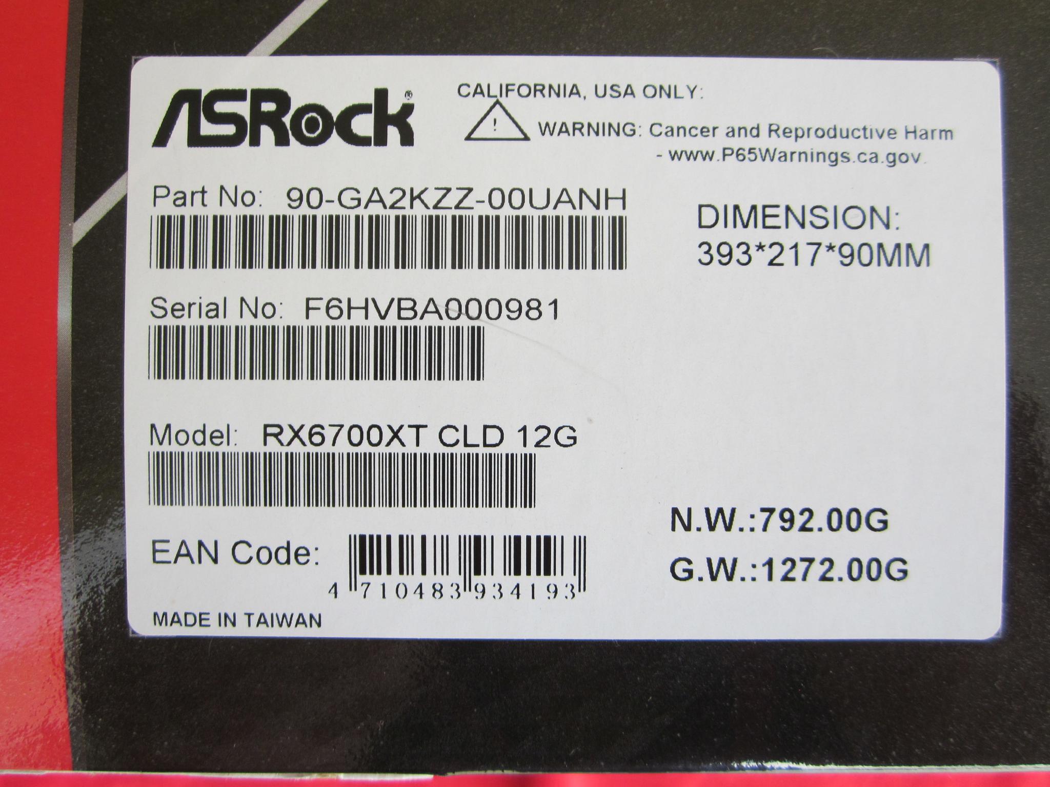 NEW! ASRock Challenger AMD Radeon RX 6700 XT GDDR6 12GB  Gaming Graphics Card