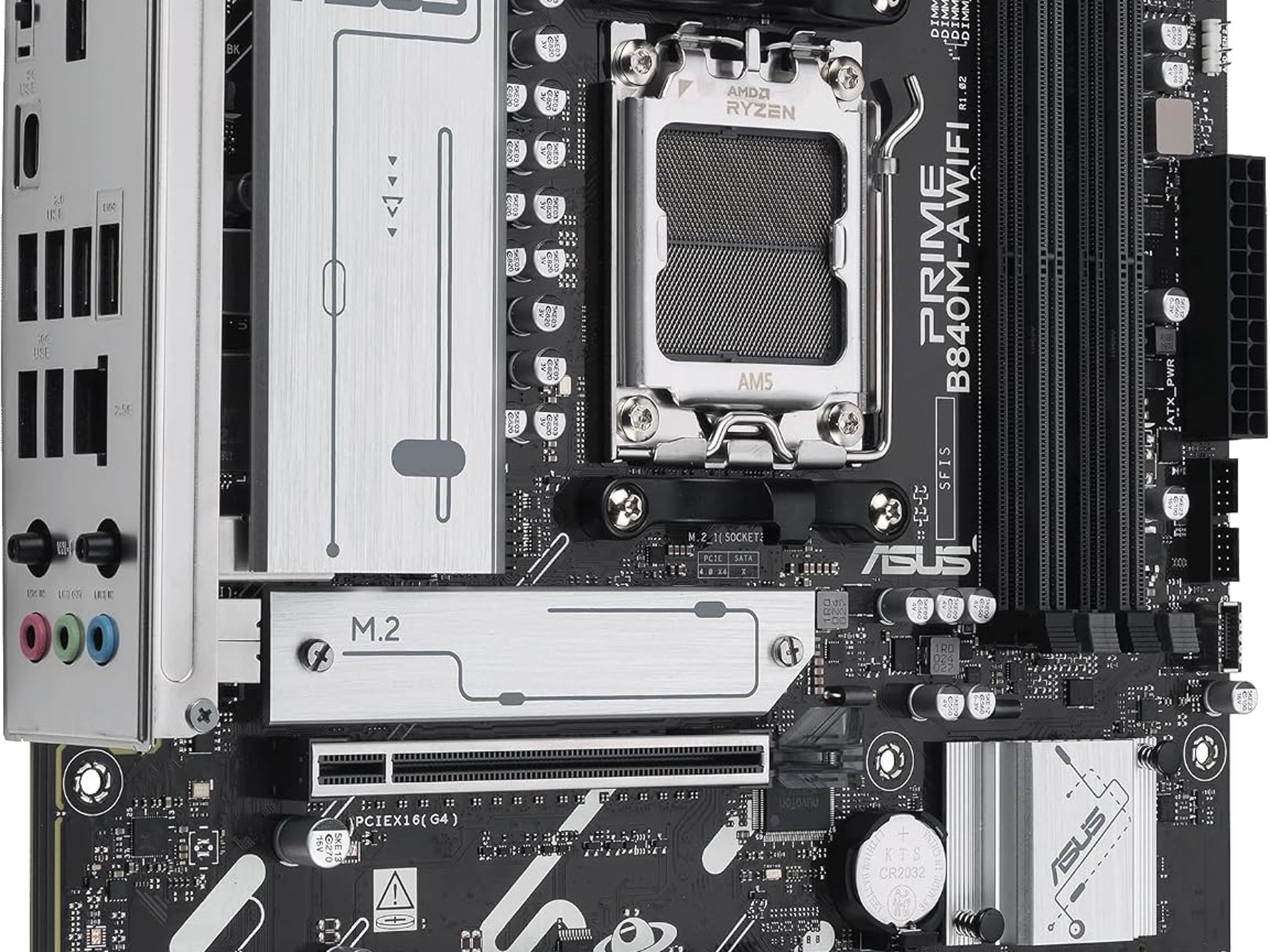 ASUS PRIME B840M-A WIFI AMD B840 AM5 DDR5 MicroATX Desktop Motherboard