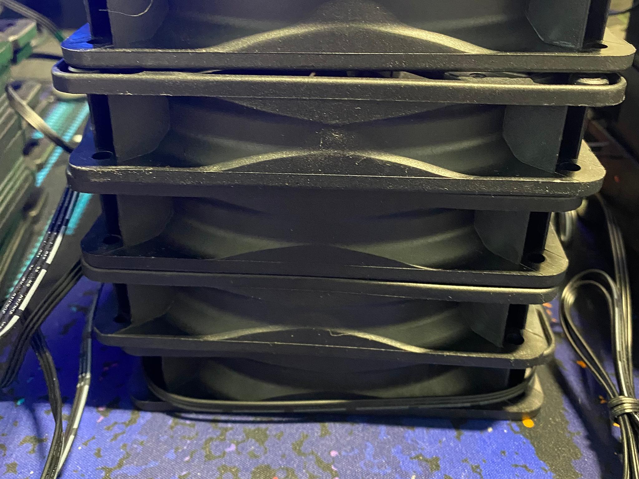 5x NZXT Black Case Fans Model # RF-AF12C-XZ Rifle Bearing Fan