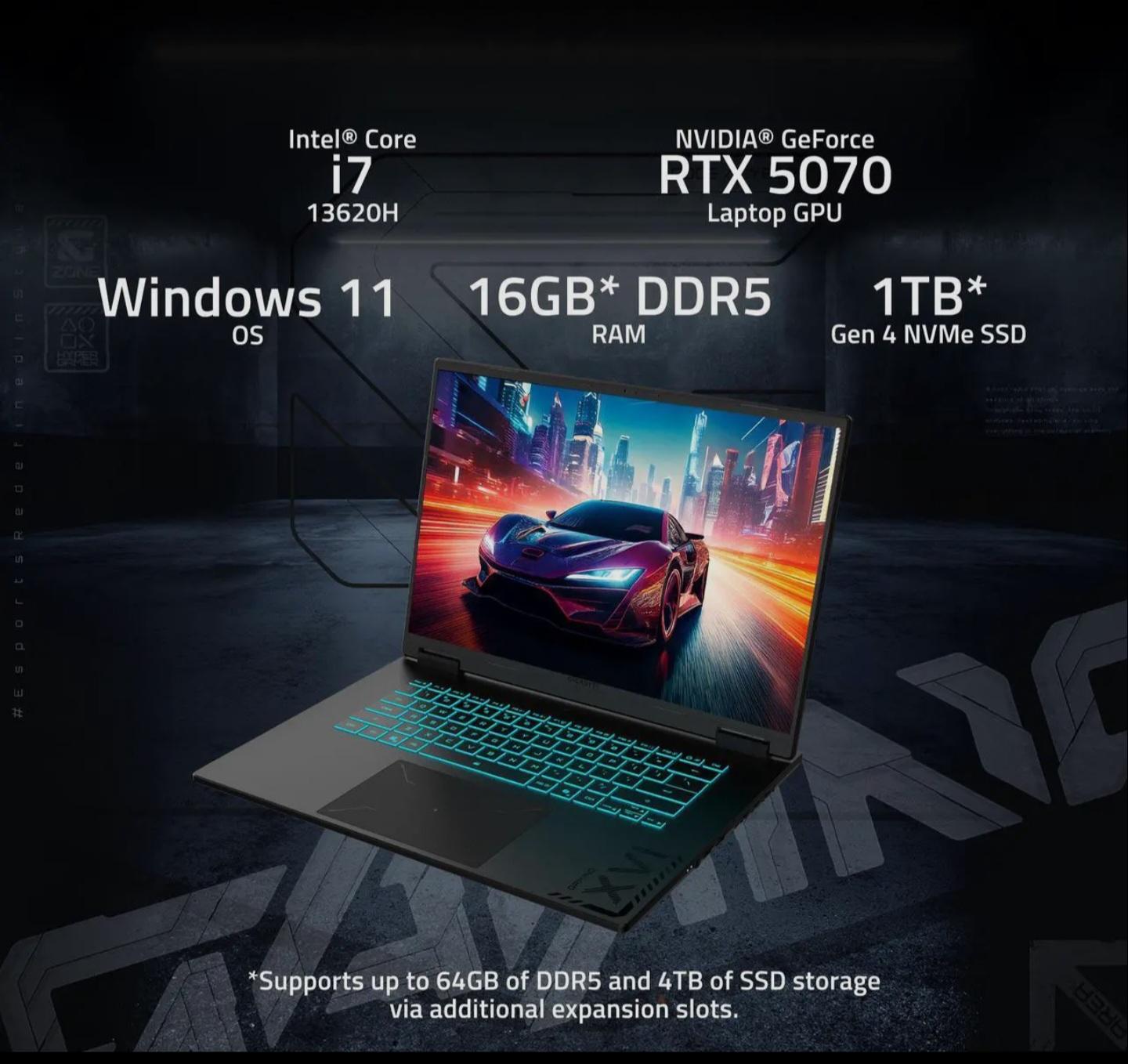 RTX 5070 / i7-13620H - GIGABYTE Gaming Laptop