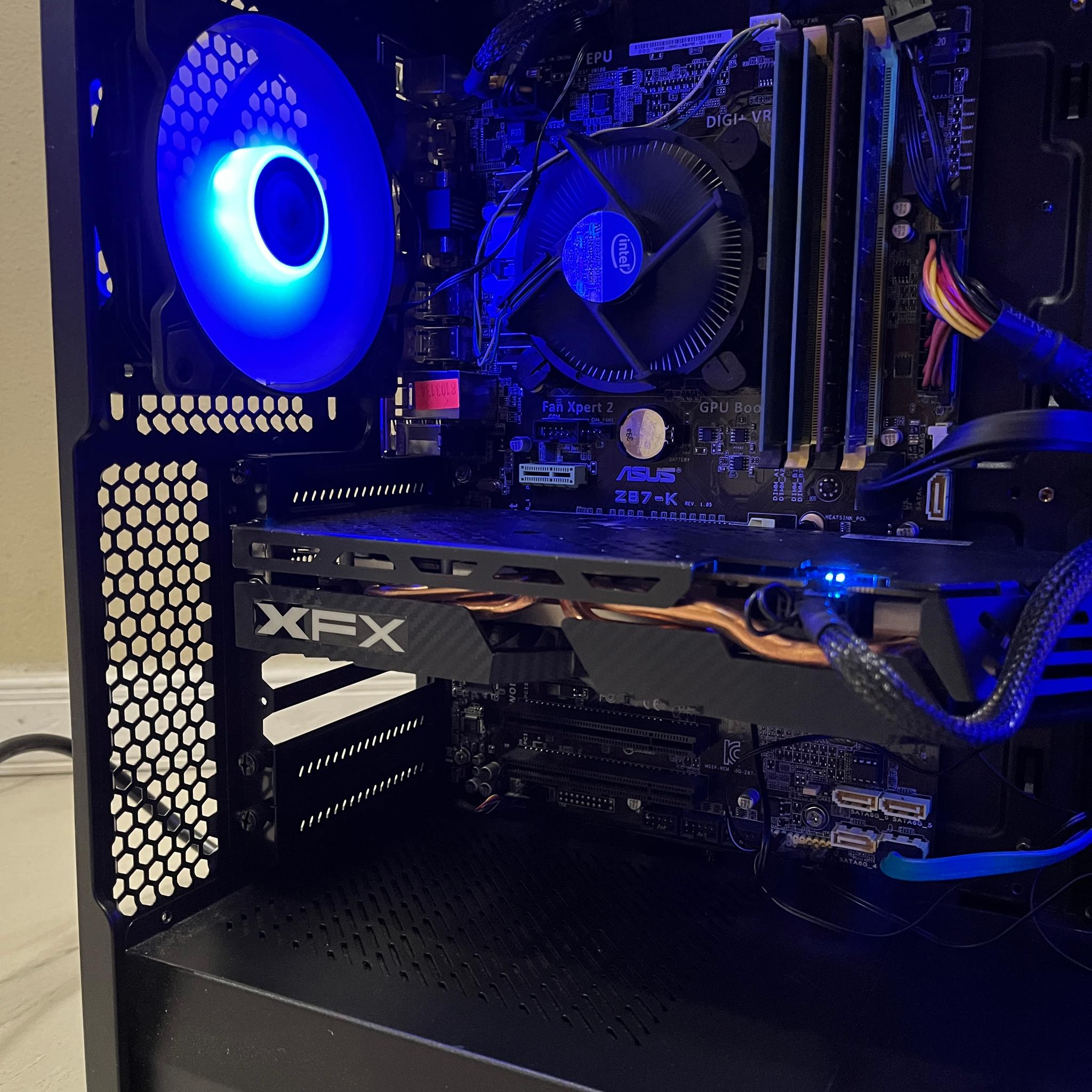 🟢🔥 Budget Gaming PC – RGB Case w/ Remote - Intel i5-4440, AMD RX 580, 1 TB Storage & 12 GB RAM 🖥️🔵