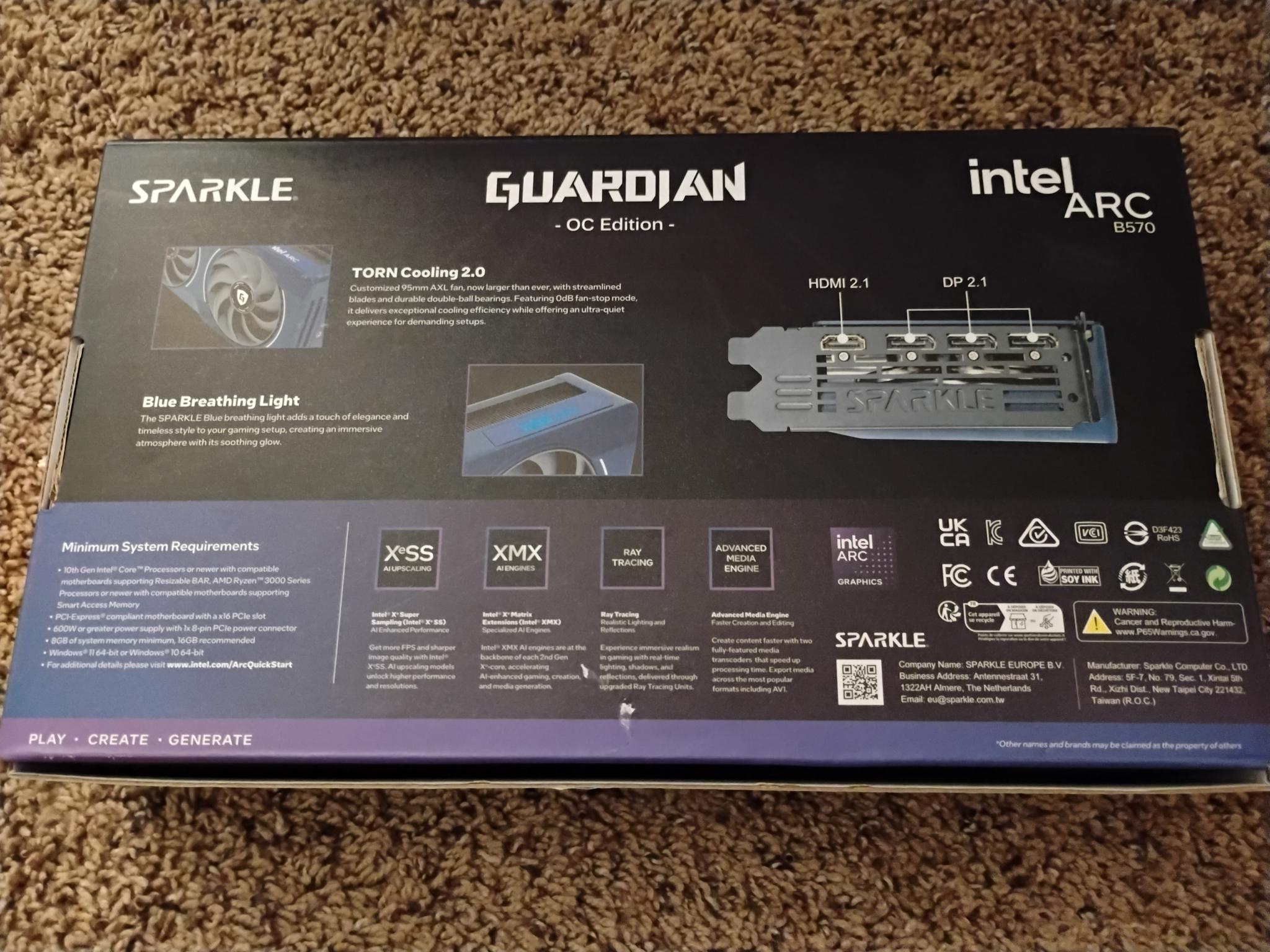SPARKLE Arc B570 GUARDIAN OC