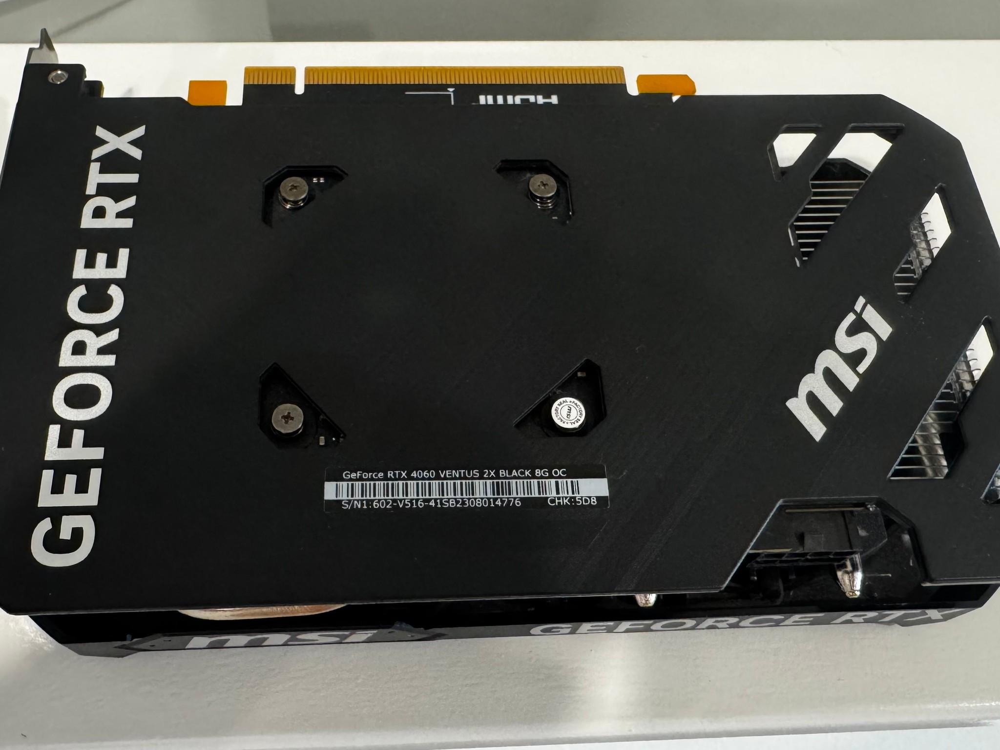 MSI GeForce RTX 4060 VENTUS 2X BLACK 8G OC