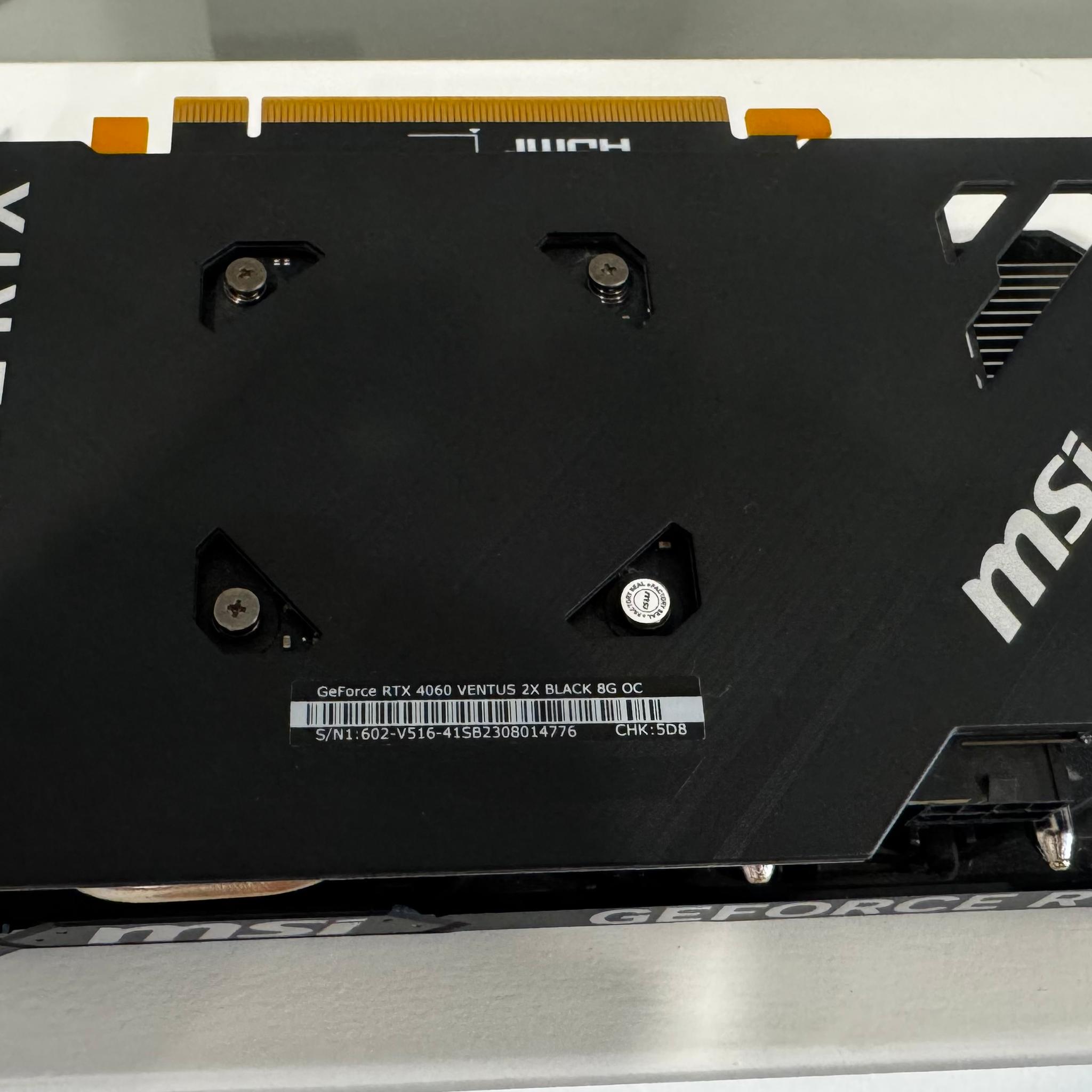 MSI GeForce RTX 4060 VENTUS 2X BLACK 8G OC