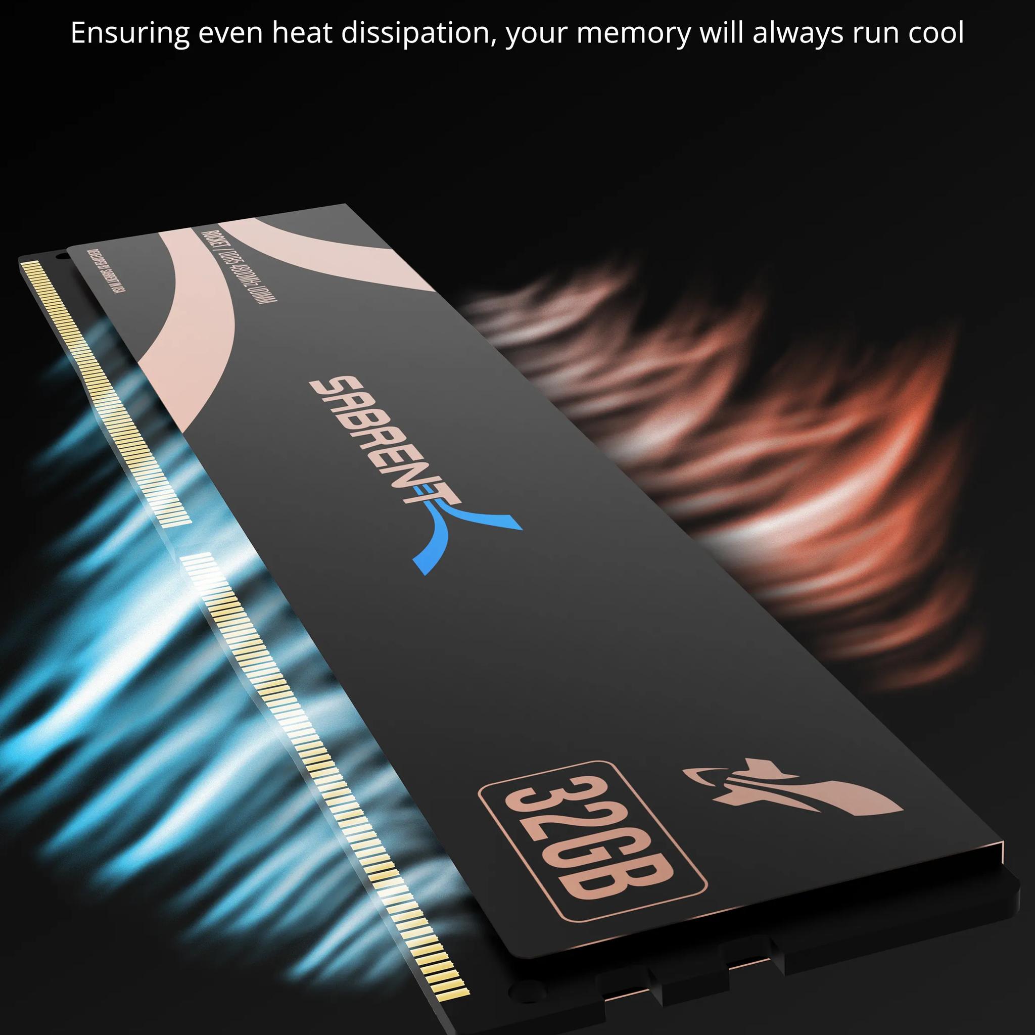SABRENT DDR5 4800MHz 32GB U-DIMM Module for Desktops and PCs Memory
