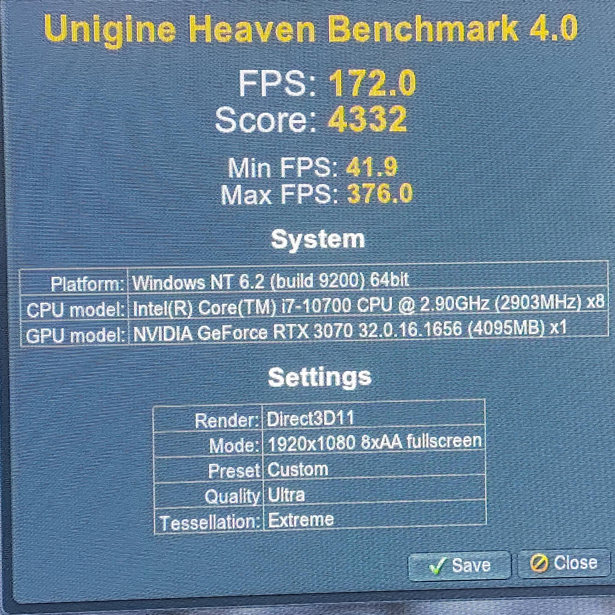 Alienware Aurora R12, GeForce RTX 3070 8GB, i7-10700, 32GB DDR4, 800GB SSD, 2TB HDD