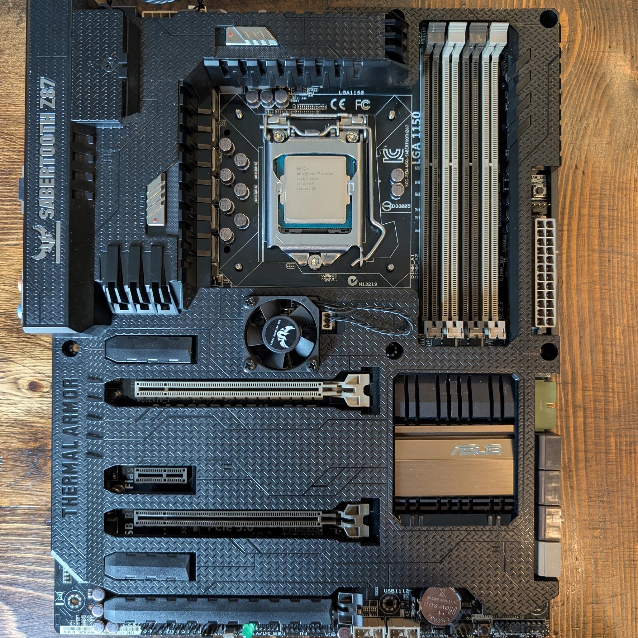 SABERTOOTH Z87 MOTHERBOARD W/ INTEL CORE i7-4770K