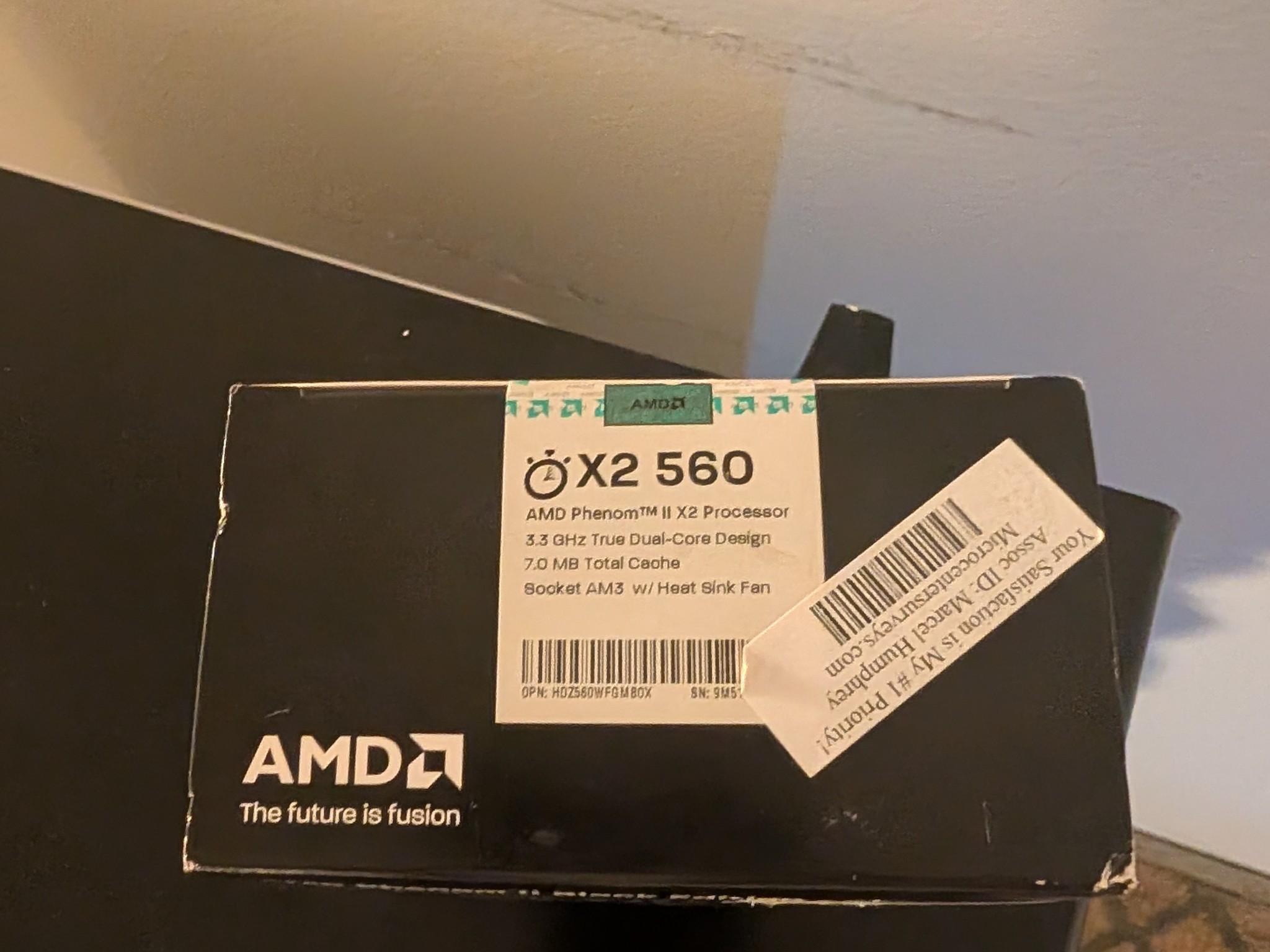 BRAND NEW IN BOX AMD Phenom II X2 560 Black Edition 3.3GHz AM3 CPU With Heatsink