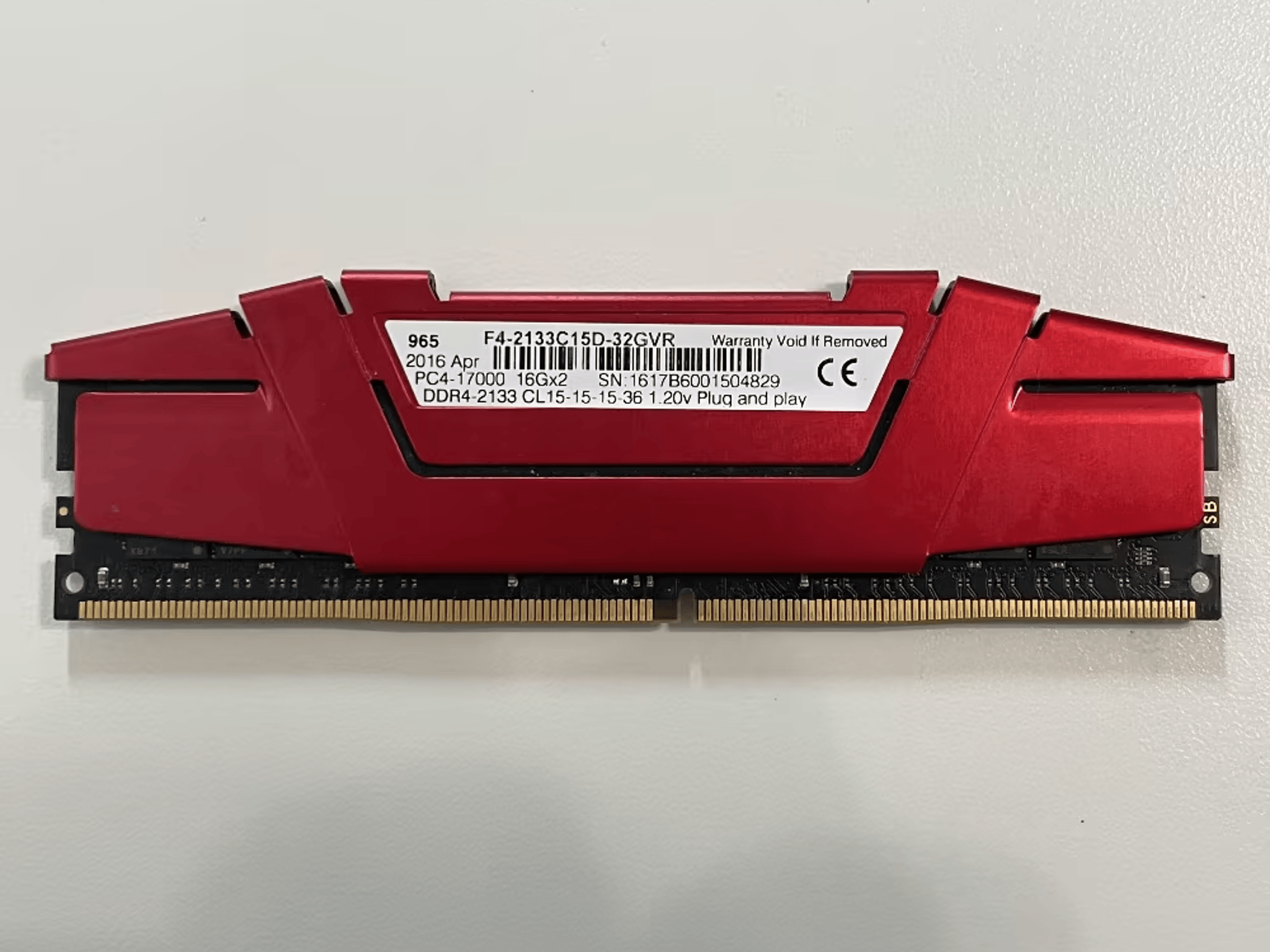 G.SKILL Ripjaws V Series 16GB DDR4 2133MHz RAM Stick
