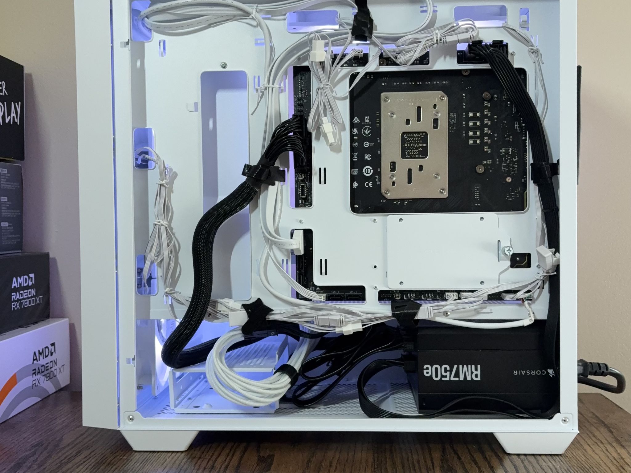 Project Zero | 7800xt | r5 7500f | back connect BTF | Asus A21 mATX | RGB | WiFi | AM5 | 1440p 4k HD