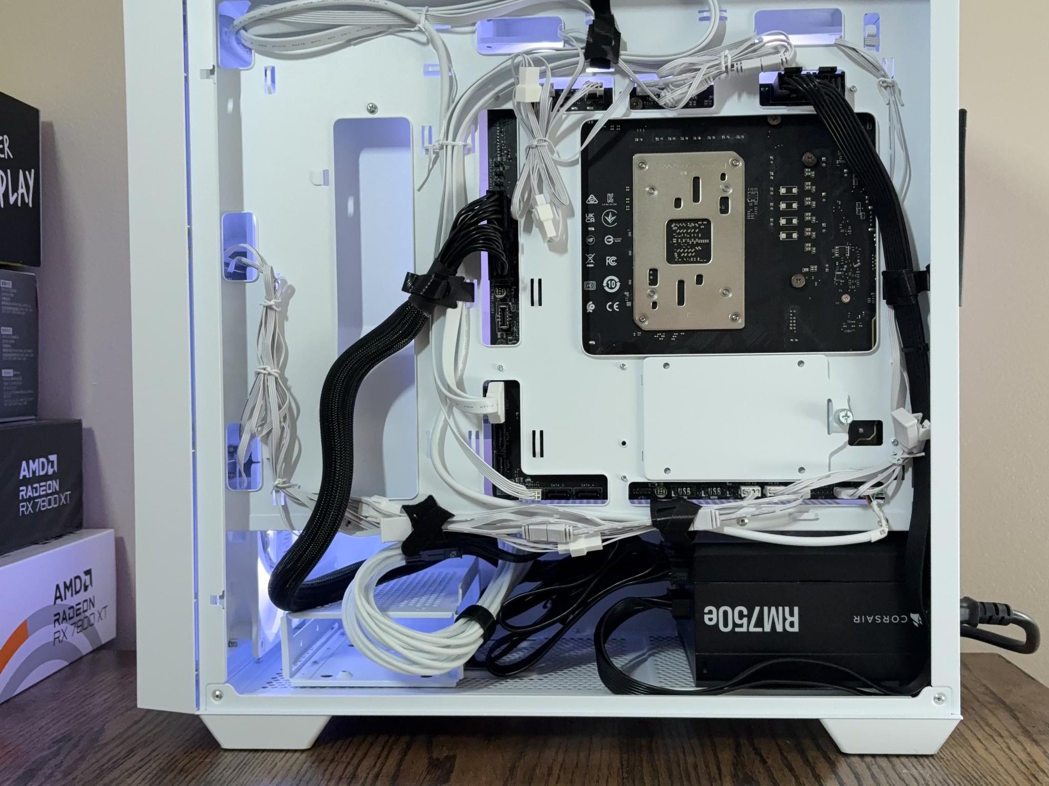 Project Zero | 7800xt | r5 7500f | back connect BTF | Asus A21 mATX | RGB | WiFi | AM5 | 1440p 4k HD