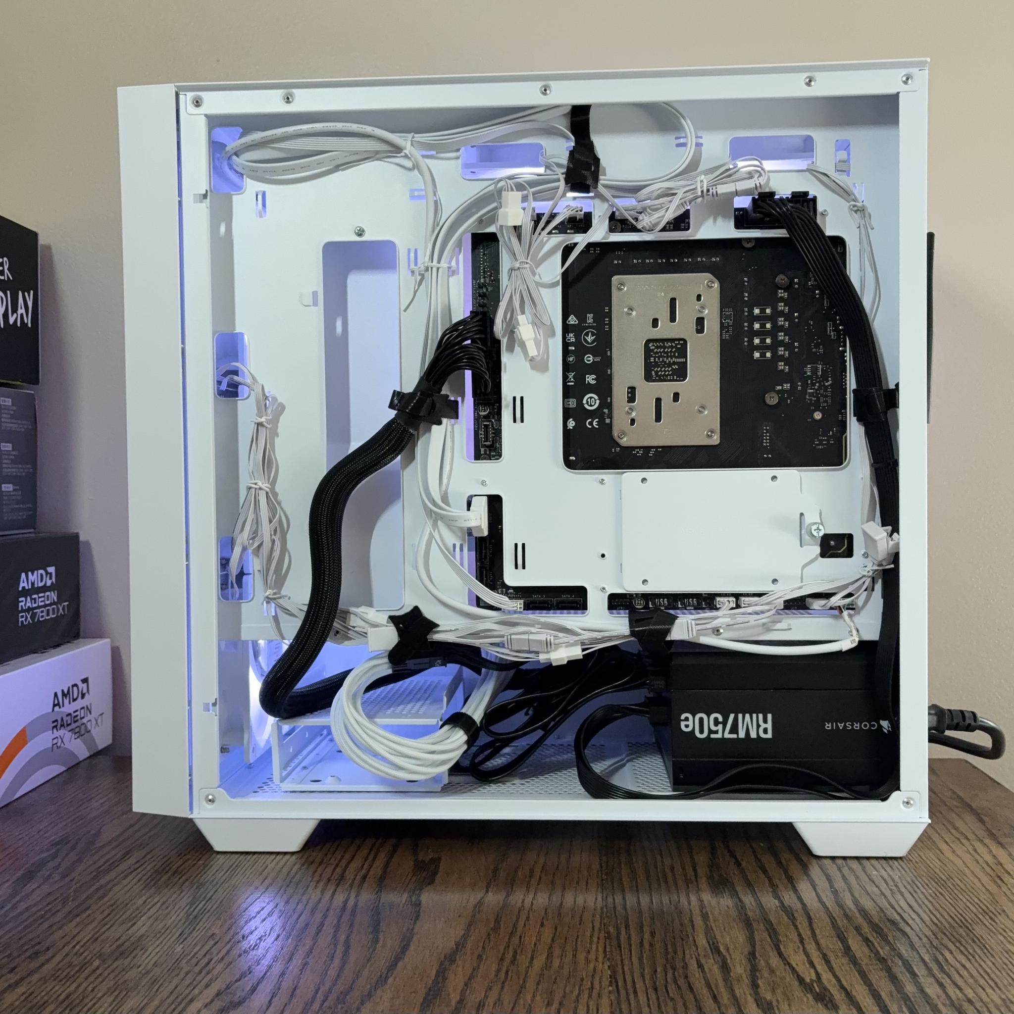 Project Zero | 7800xt | r5 7500f | back connect BTF | Asus A21 mATX | RGB | WiFi | AM5 | 1440p 4k HD
