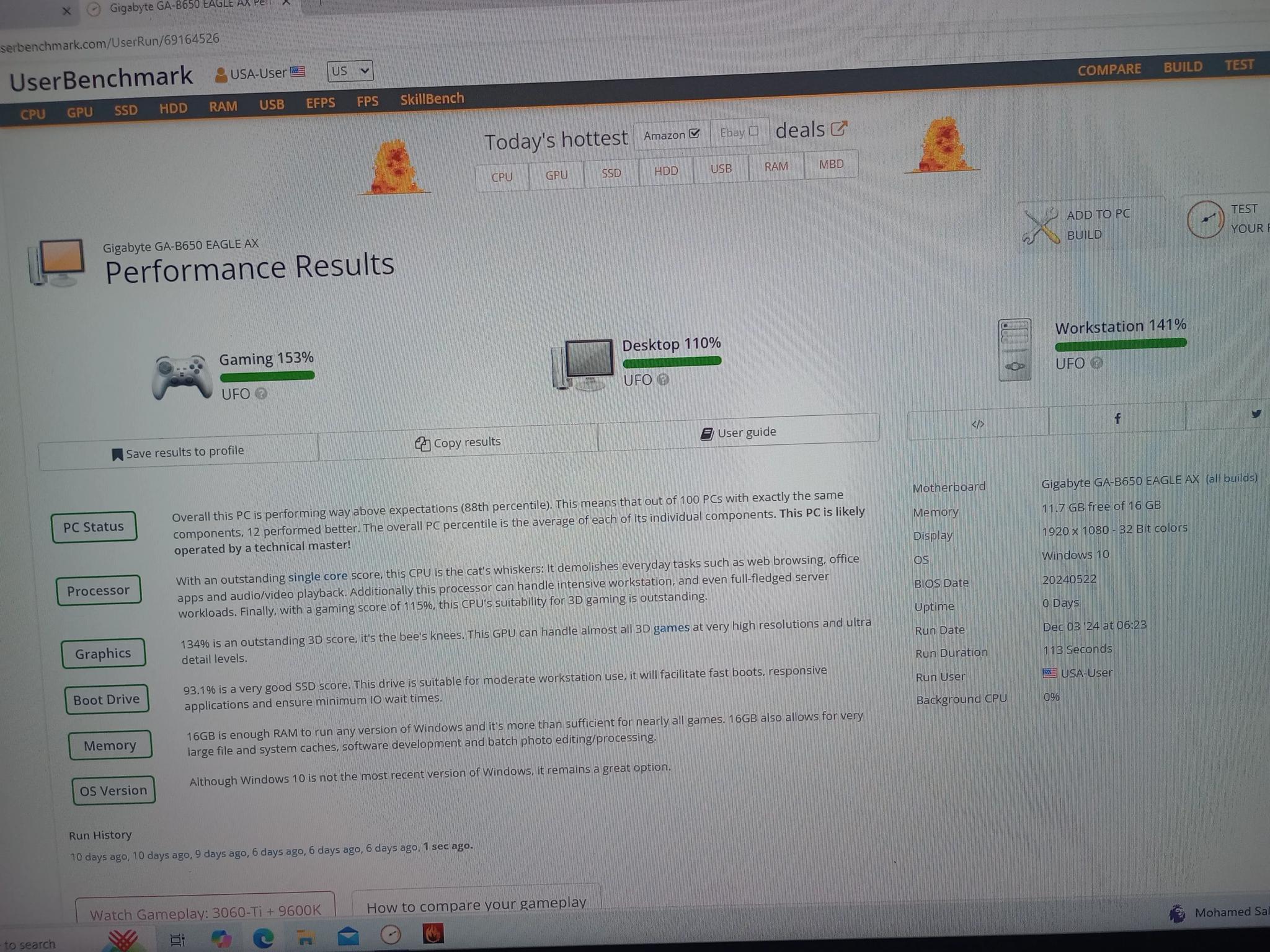 Ryzen 5 7500F, RTX 3060TI w/8gb VRAM, 16gb DDR5 RAM, 1TB SSD, 650 Watt PSU