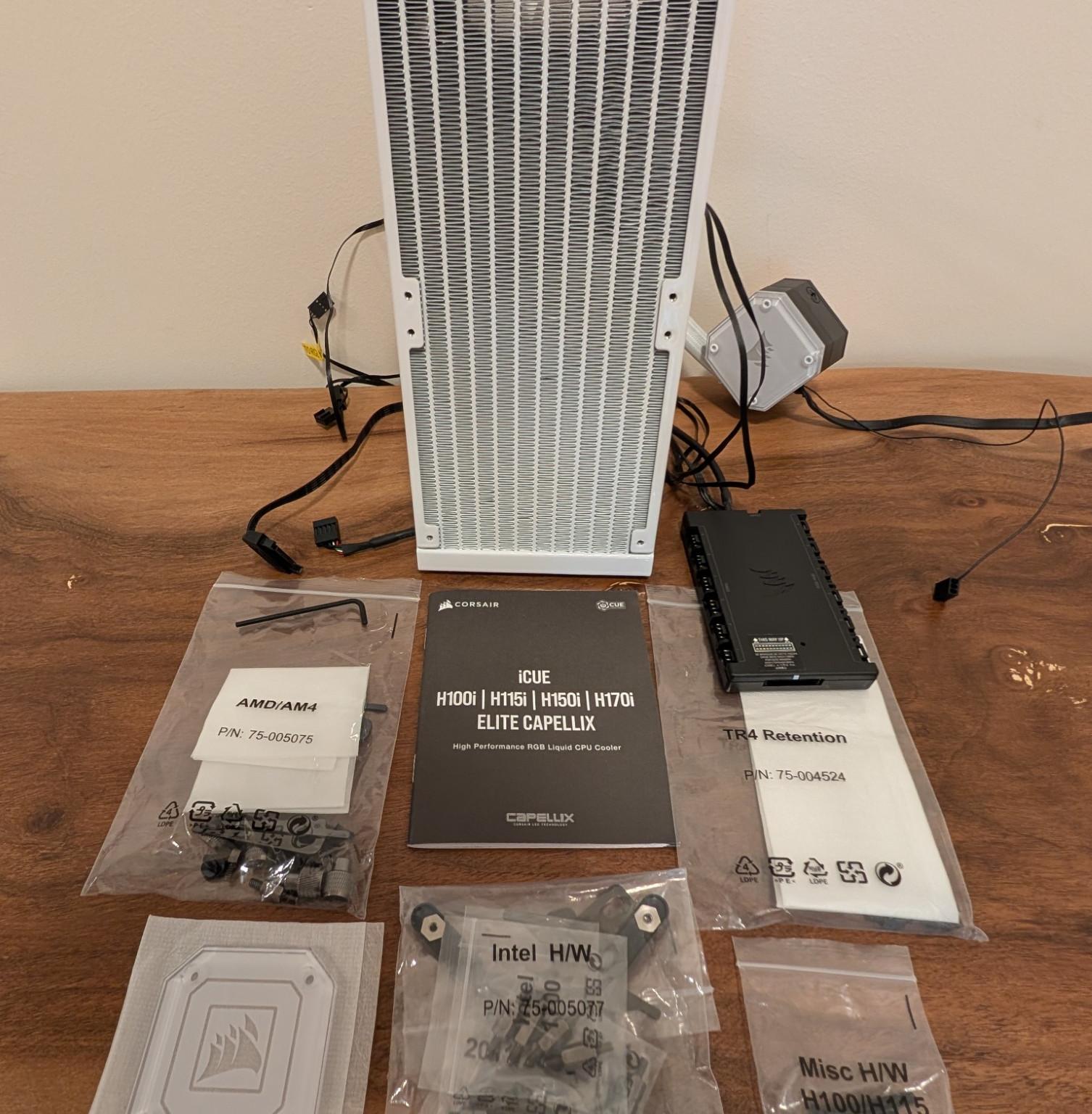 CORSAIR iCUE H100i Elite CAPELLIX 240mm AIO Liquid CPU Cooler - Excellent Condition