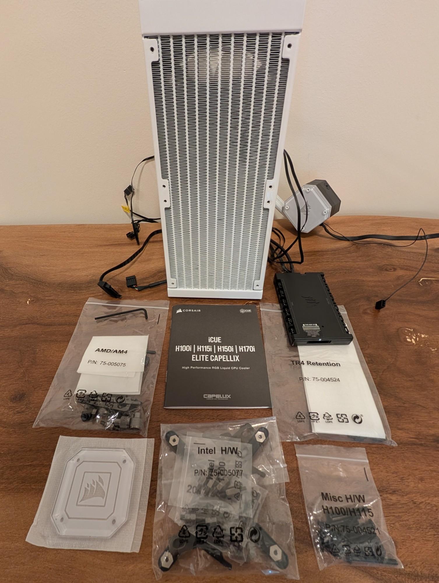 CORSAIR iCUE H100i Elite CAPELLIX 240mm AIO Liquid CPU Cooler - Excellent Condition