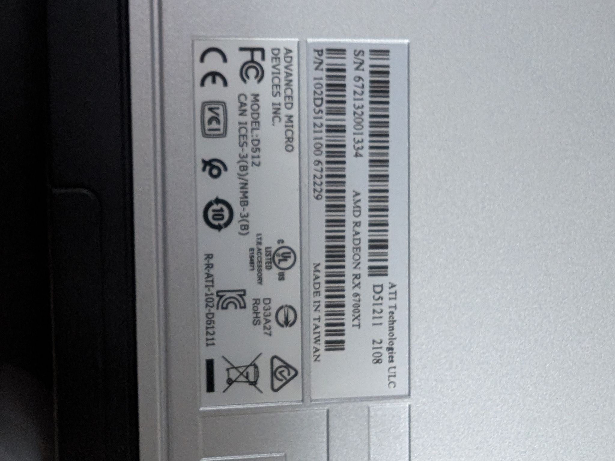 AMD RX 6700 XT 12GB