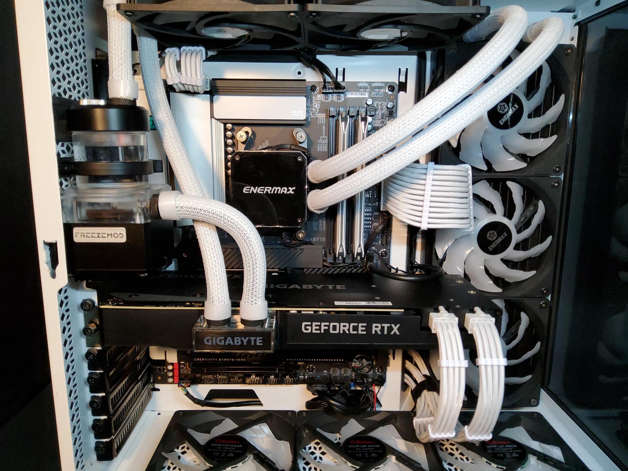 🌊WATERFORCE🌊3080 32GB RYZEN 7 5700X3D 3YR WARRANTY FULL LIQUID COOLING DUAL CHAMBER PHANTEC CASE