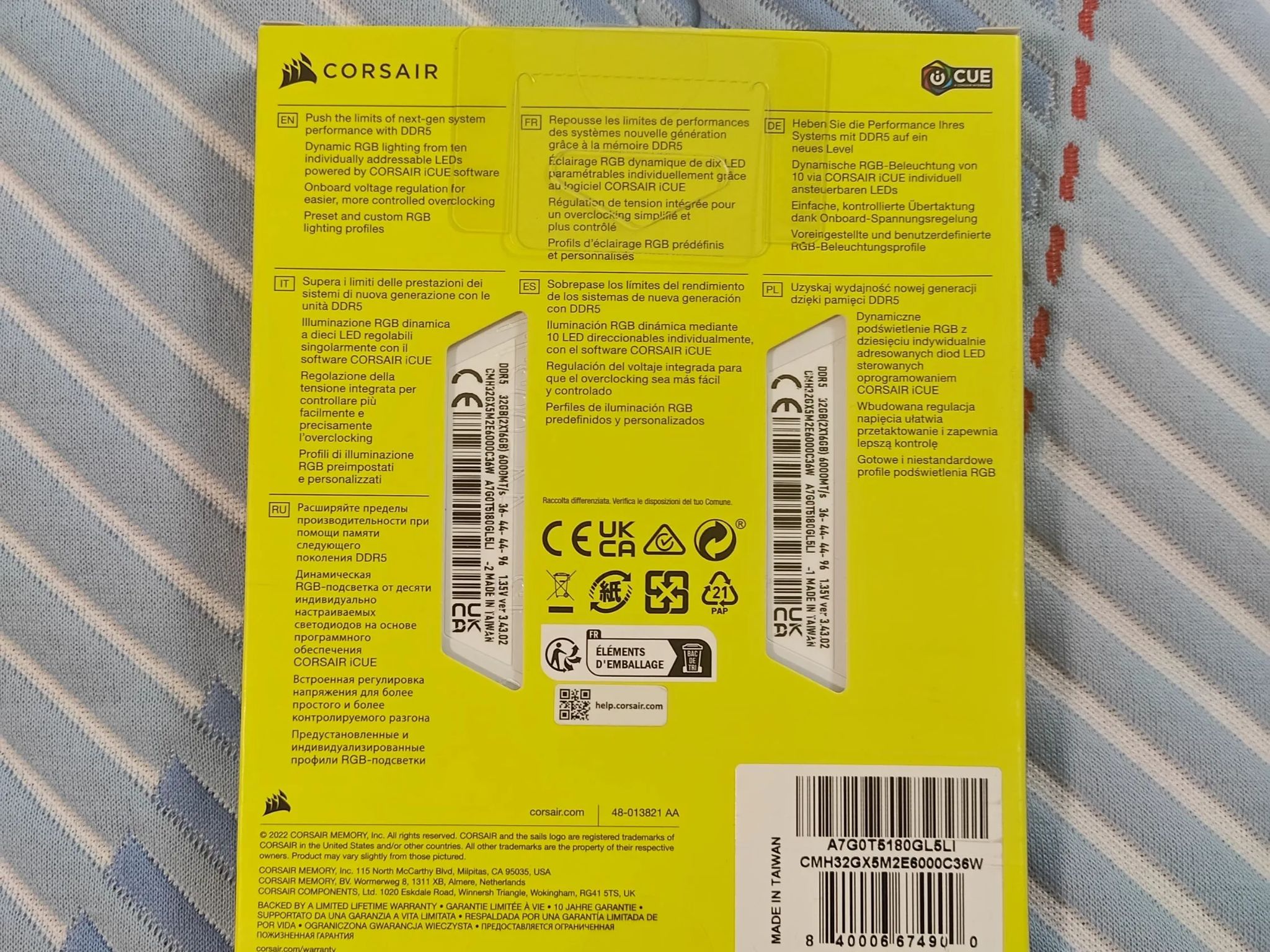 CORSAIR VENGEANCE 32GB DDR5 6000 MHz (WHITE)
