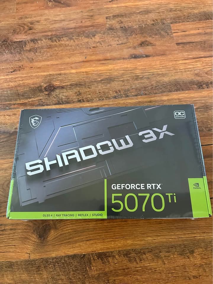 BNIB MSI RTX 5070 Ti 16G SHADOW 3X OC