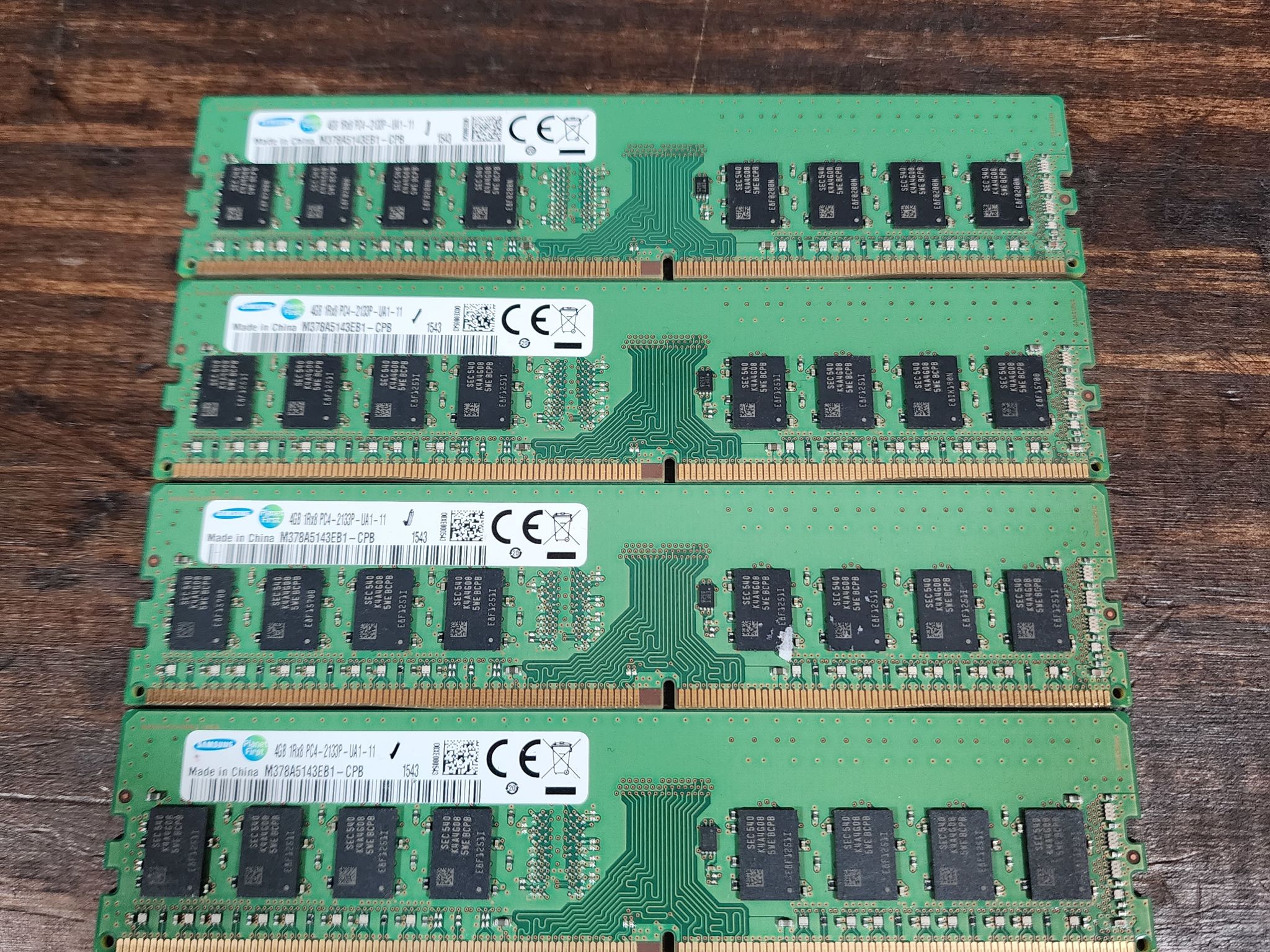 Samsung 4GB (16GB Total) Single Bank DDR4 2133MHz RAM (4X Sticks)