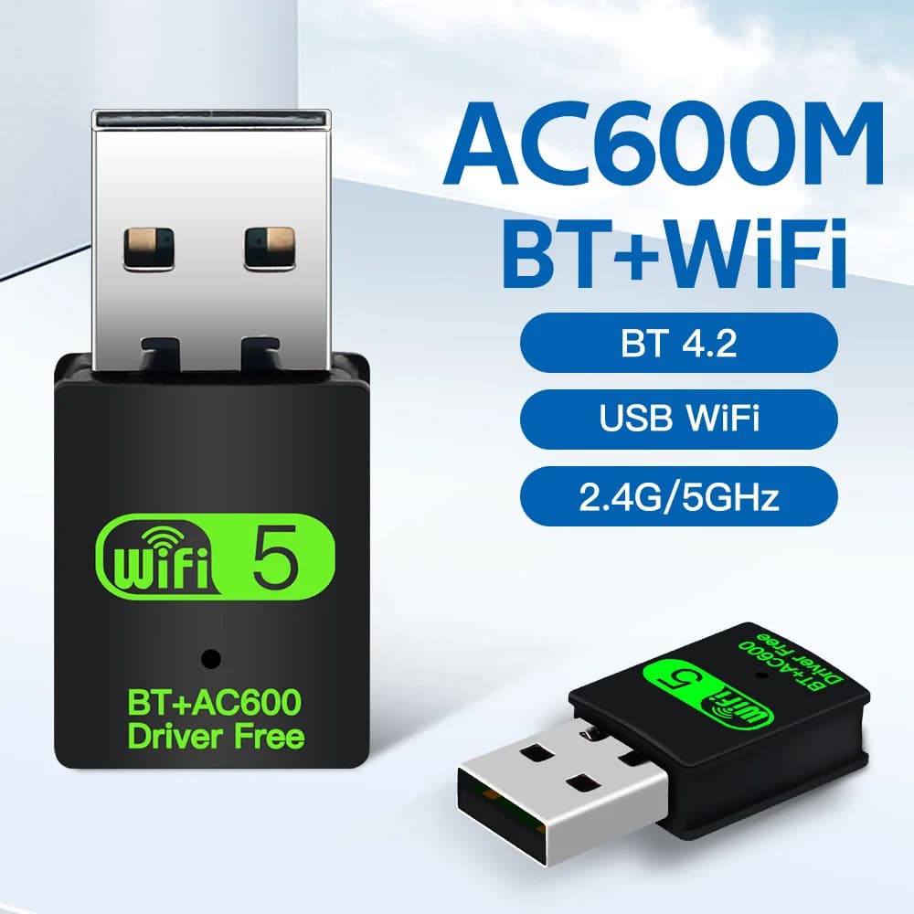 USB WiFi Adapter，600Mbps USB WiFi Bluetooth Adapter