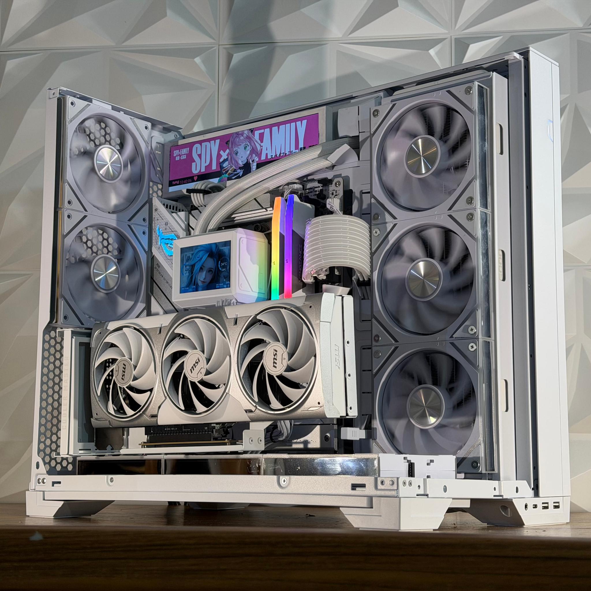 🤍❄️  RTX 5080 | R7 9800X3D | 32GB DDR5 | 2TB | Dual LCD | W11 Pro “FROST MIRAGE” PC |❄️🤍