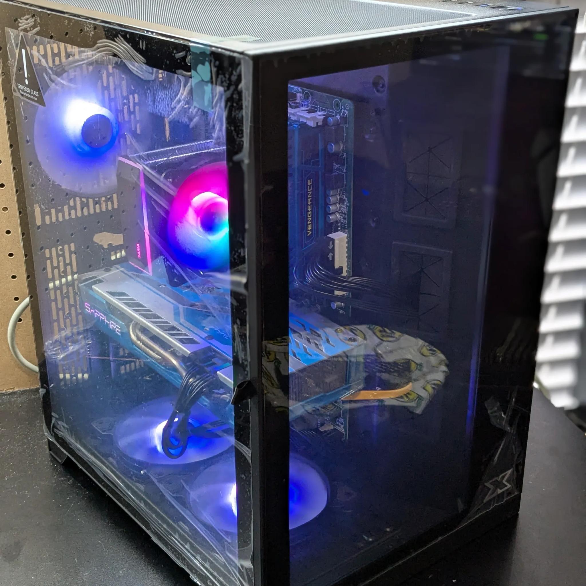 Cyan Obelisk | Marvel Rivals Ready | i7-4790, 16GB RAM, RX 580 8GB, 500GB SSD, Win10, RGB, Wifi