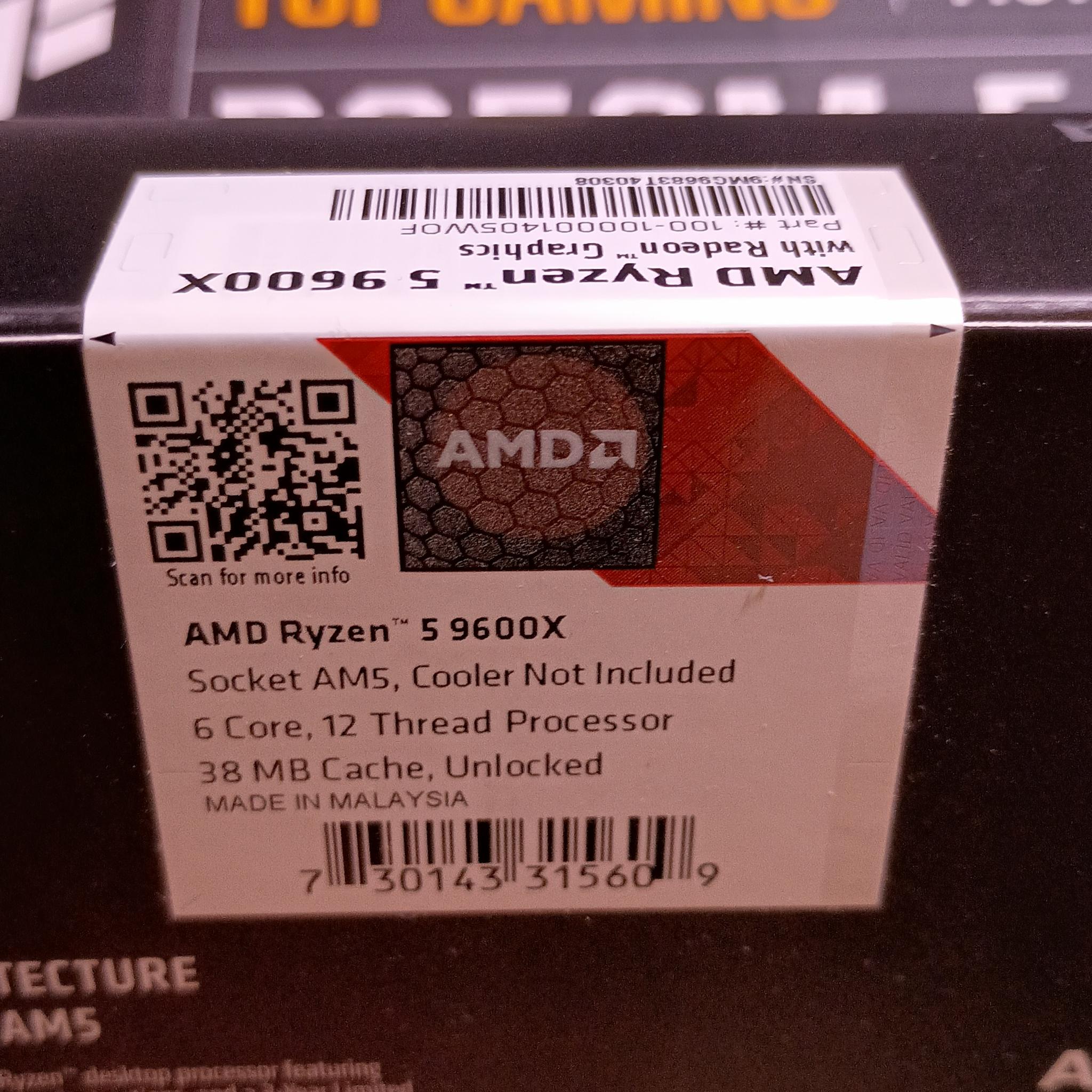 DDR5 Bundle - NEW - Asus B850M-E WiFi MB, Ryzen 5 9600x CPU, 16gb DDR5 (2x8gb) 6000mhz argb ram