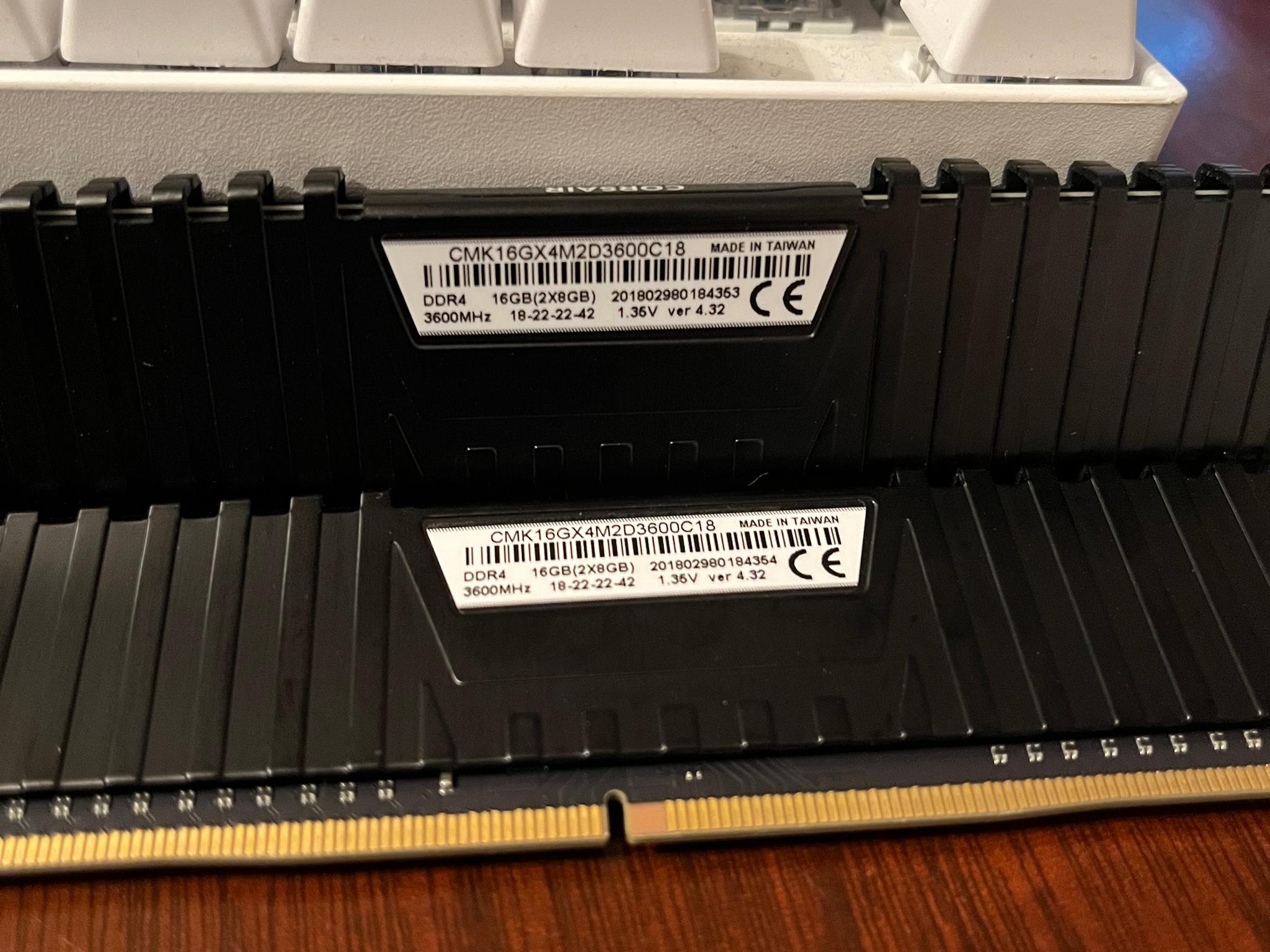 Corsair Vengeance 16 gb 3600 MHz CL18