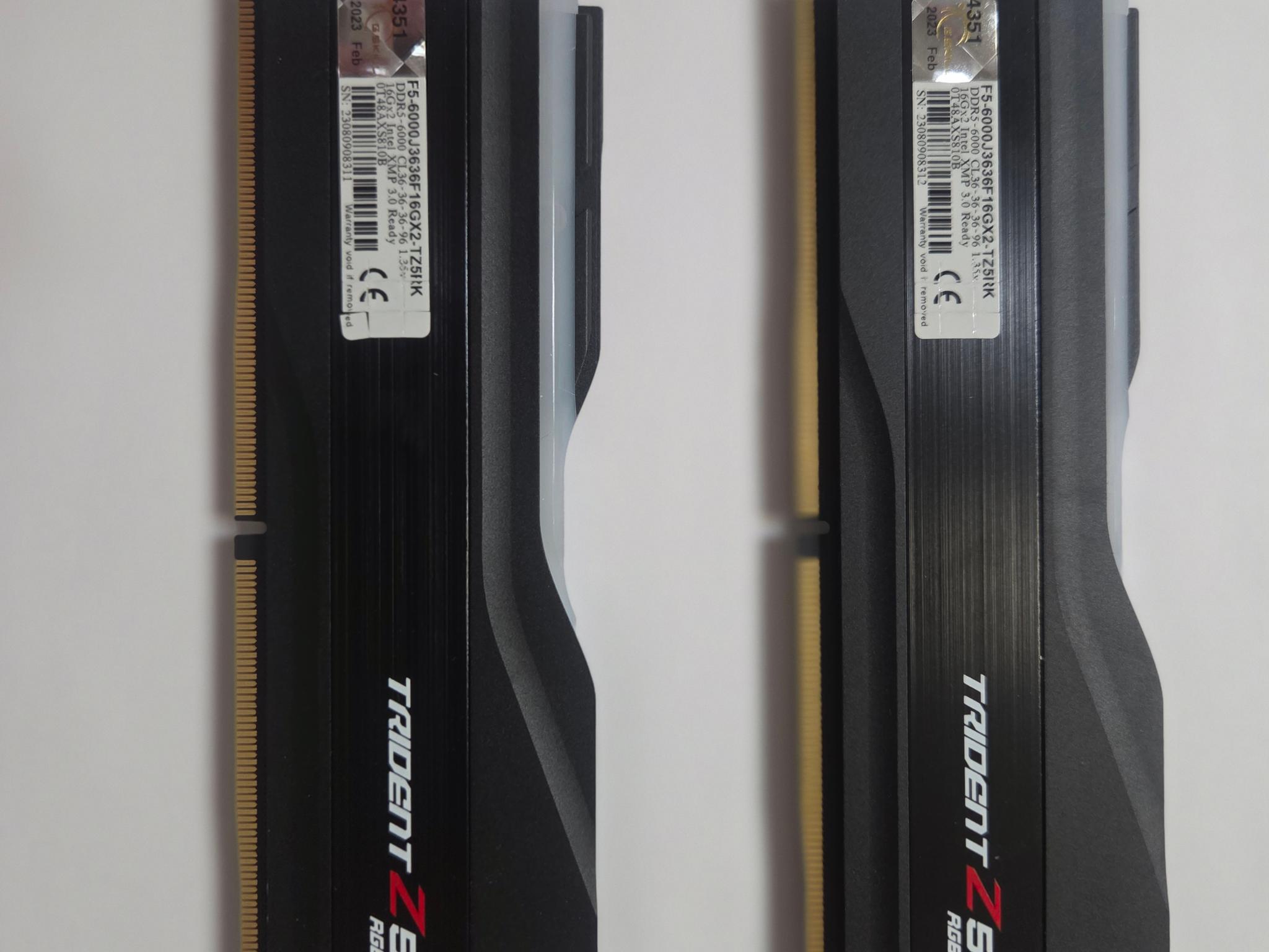 G skill Trident z5 RGB DDR5 6000mhz cl36