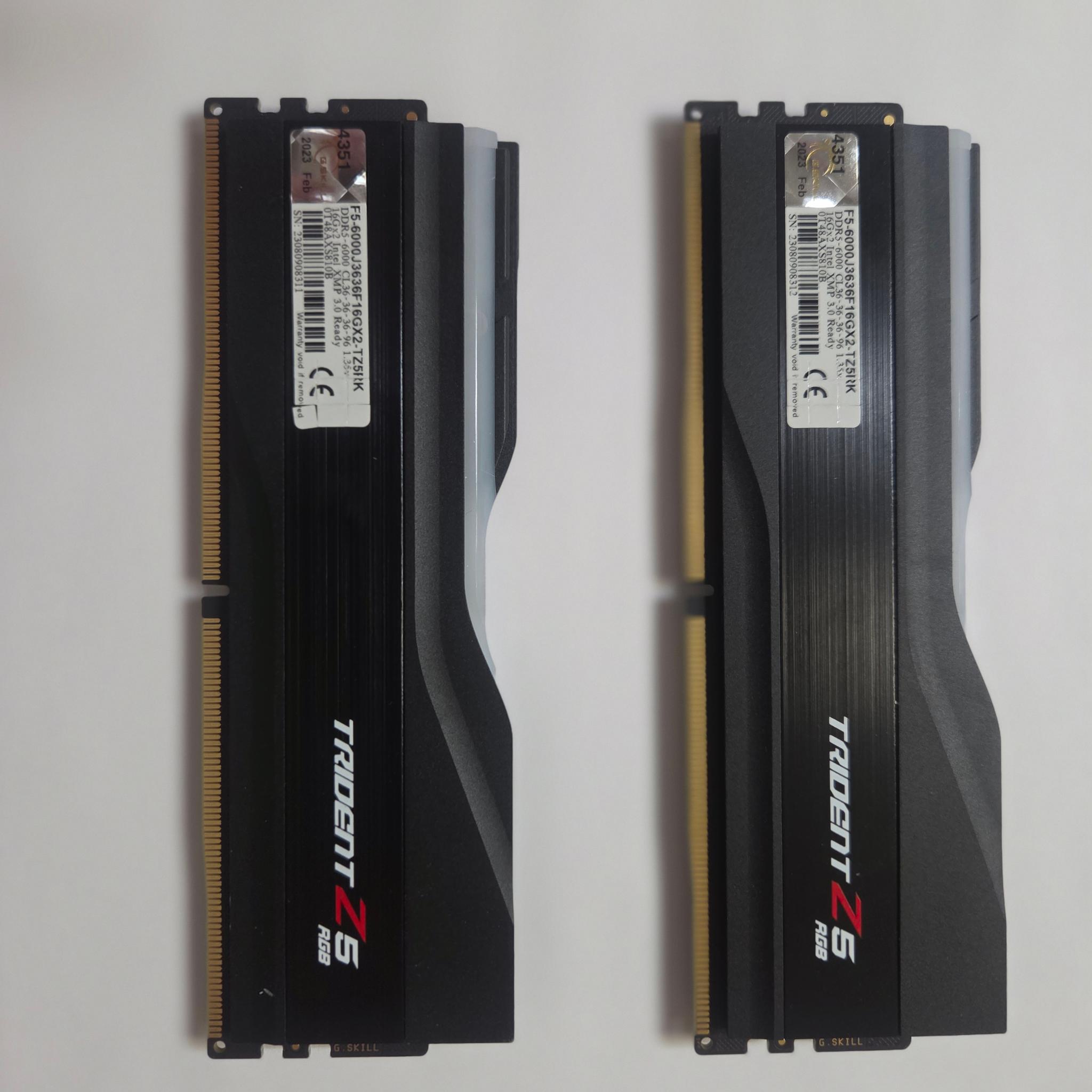 G skill Trident z5 RGB DDR5 6000mhz cl36