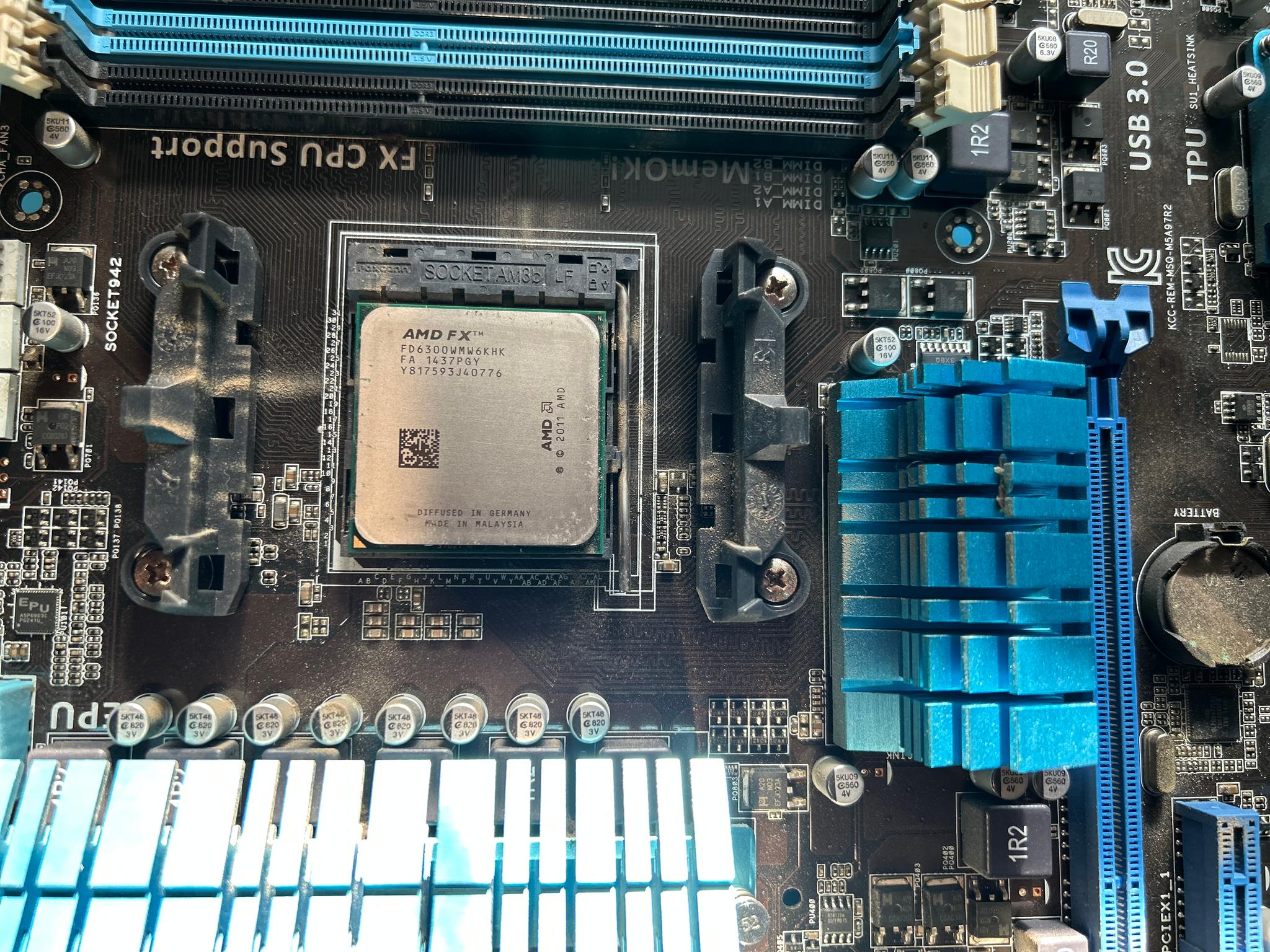 AMD Asus DDR3 motherboard and cpu