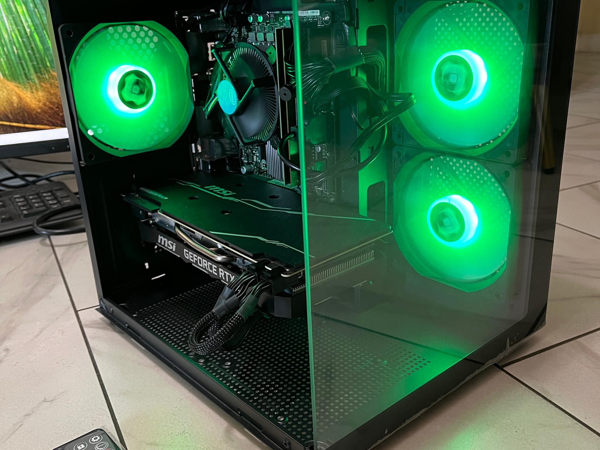 🟢🔥NVIDIA RTX 2070 Super, Intel i5-9400, 16GB RAM, 870 GB Storage, High Performance RGB Gaming PC 🖥️