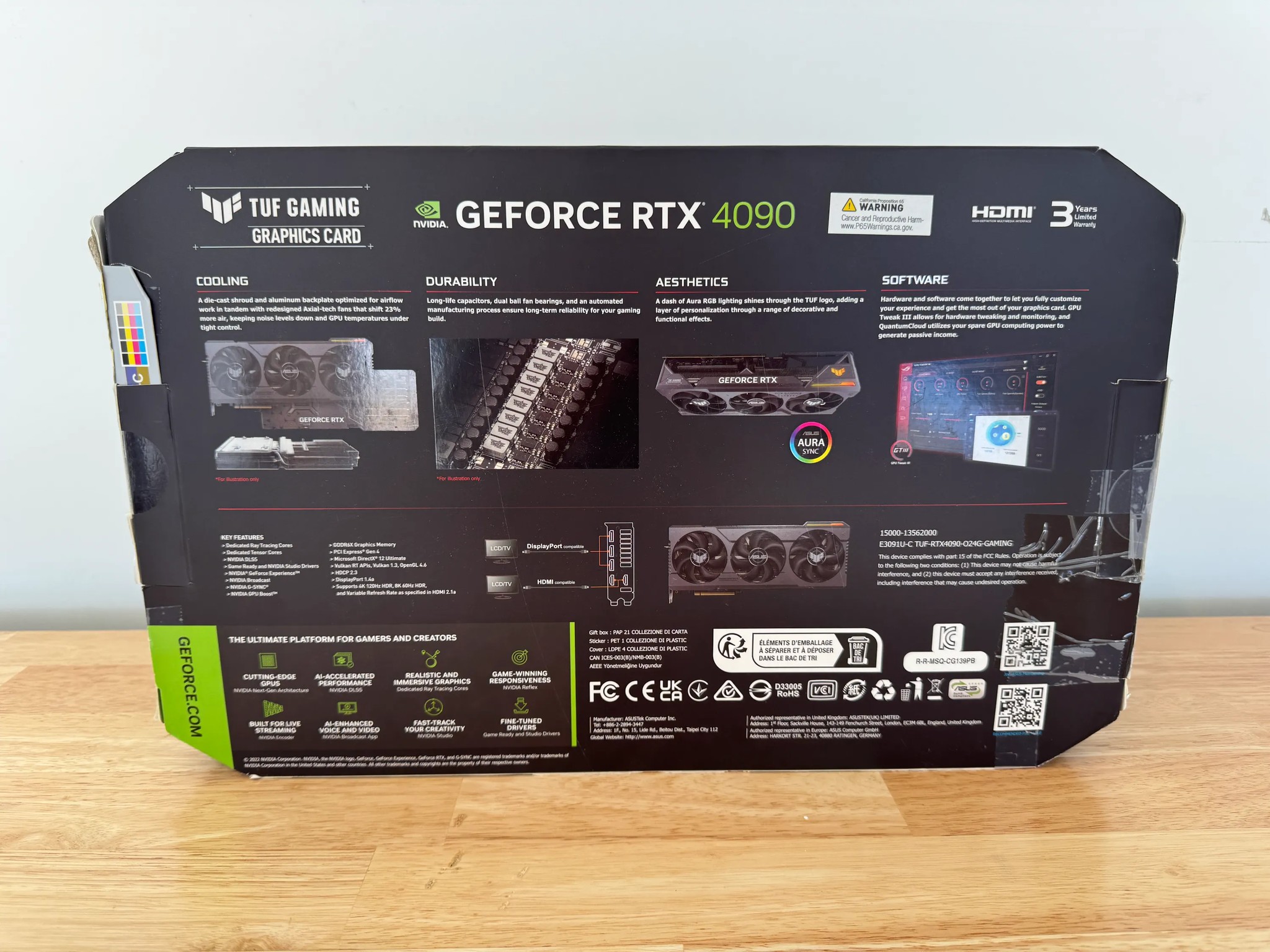 ASUS TUF Gaming GeForce RTX 4090 OC 24GB GDDR6X Graphics Card
