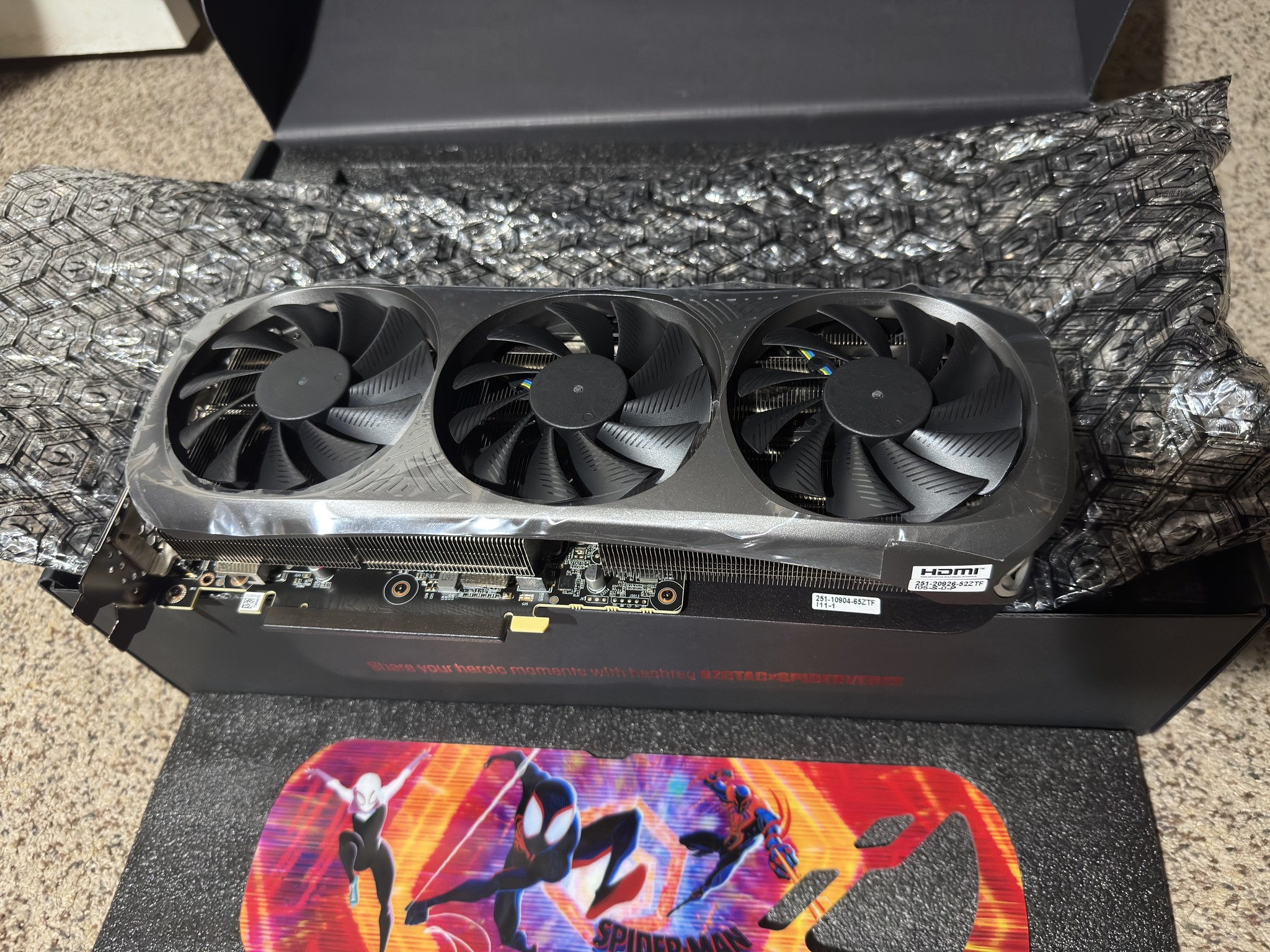 Spiderman Edition - ZOTAC GAMING GeForce RTX 4070 Ti AMP Extreme AIRO - OPEN BOX - Rare